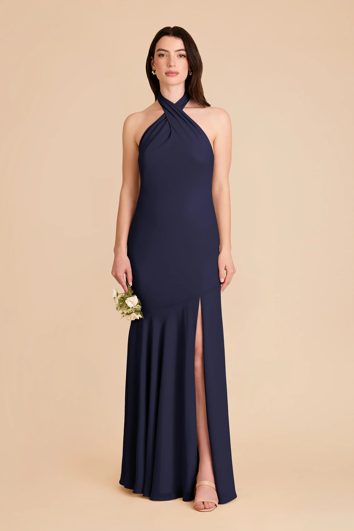 Stephanie Chiffon Dress - Navy - Image 3