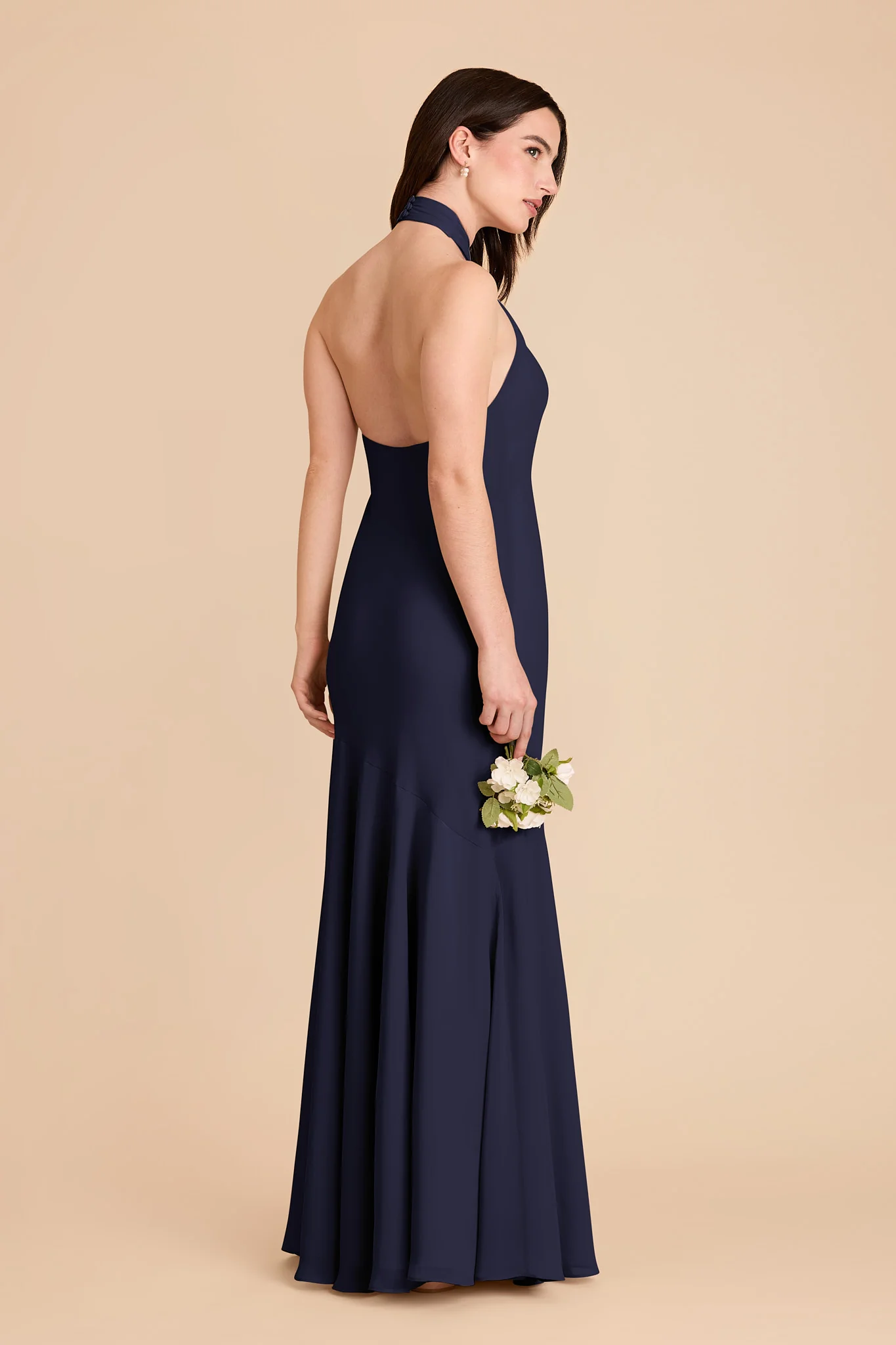 Stephanie Chiffon Dress - Navy - Image 4
