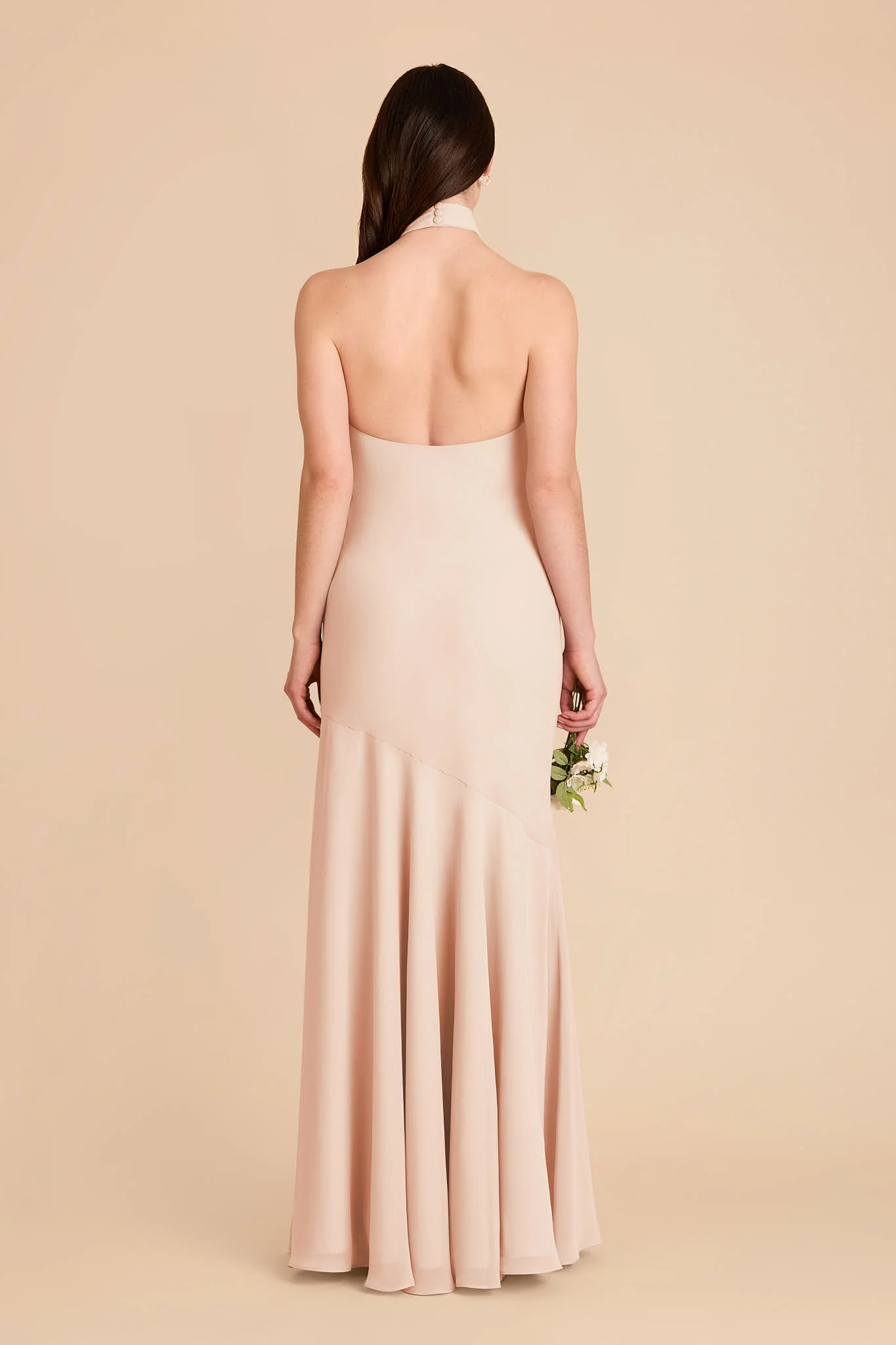 Stephanie Chiffon Dress - Pale Blush - Image 5