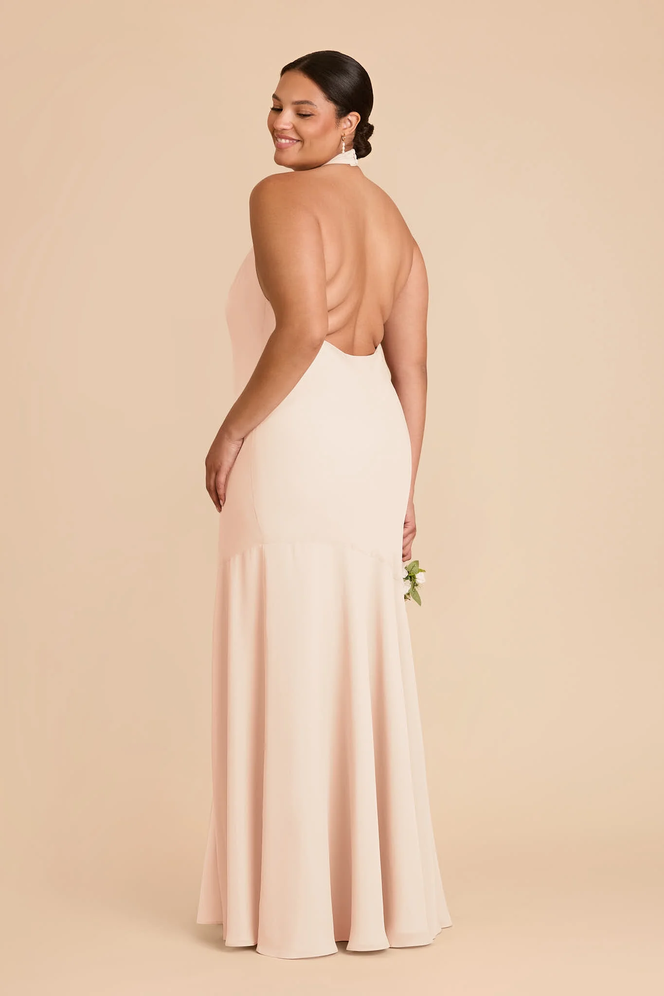 Stephanie Chiffon Dress - Pale Blush - Image 7