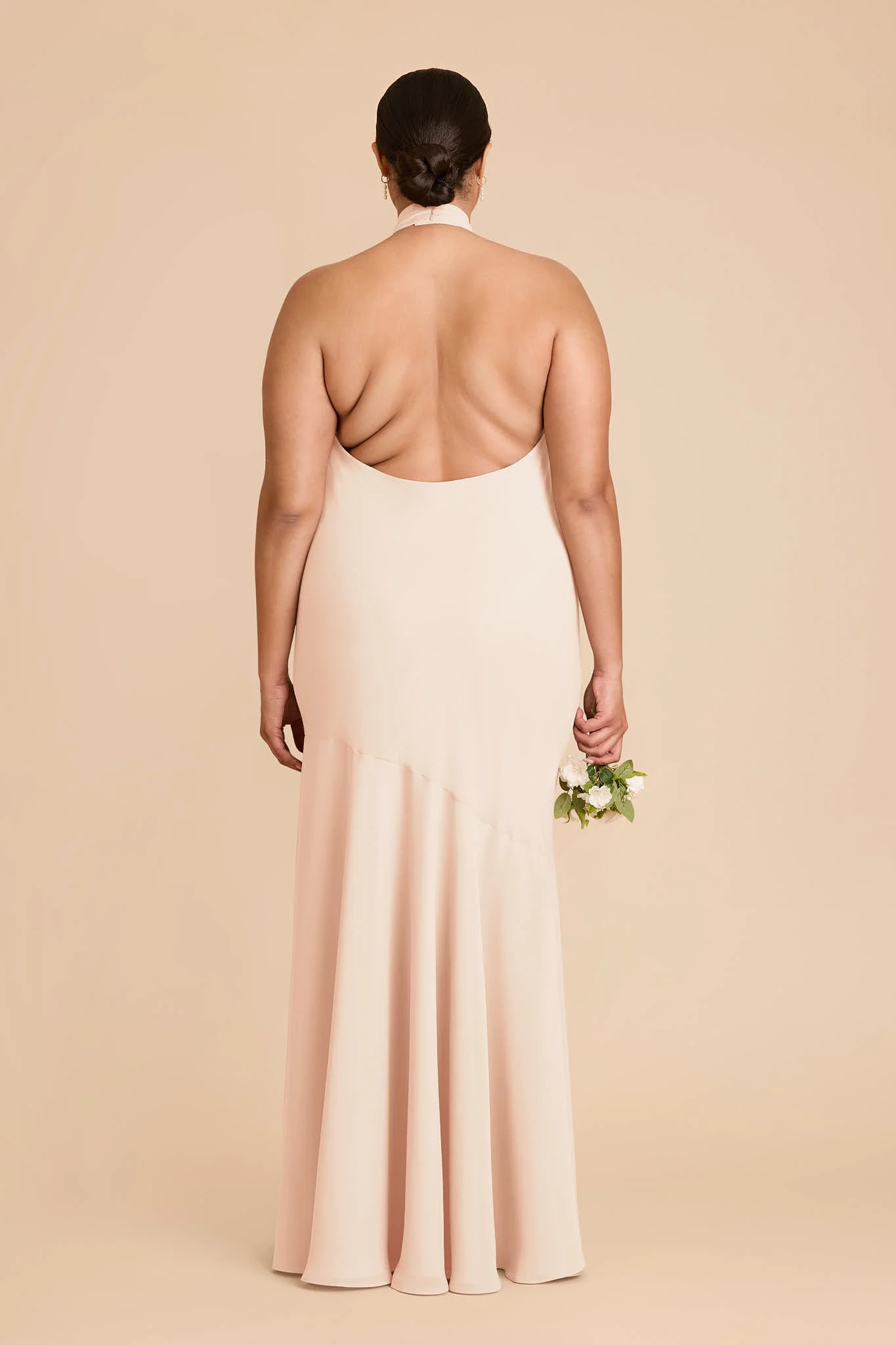 Stephanie Chiffon Dress - Pale Blush - Image 8