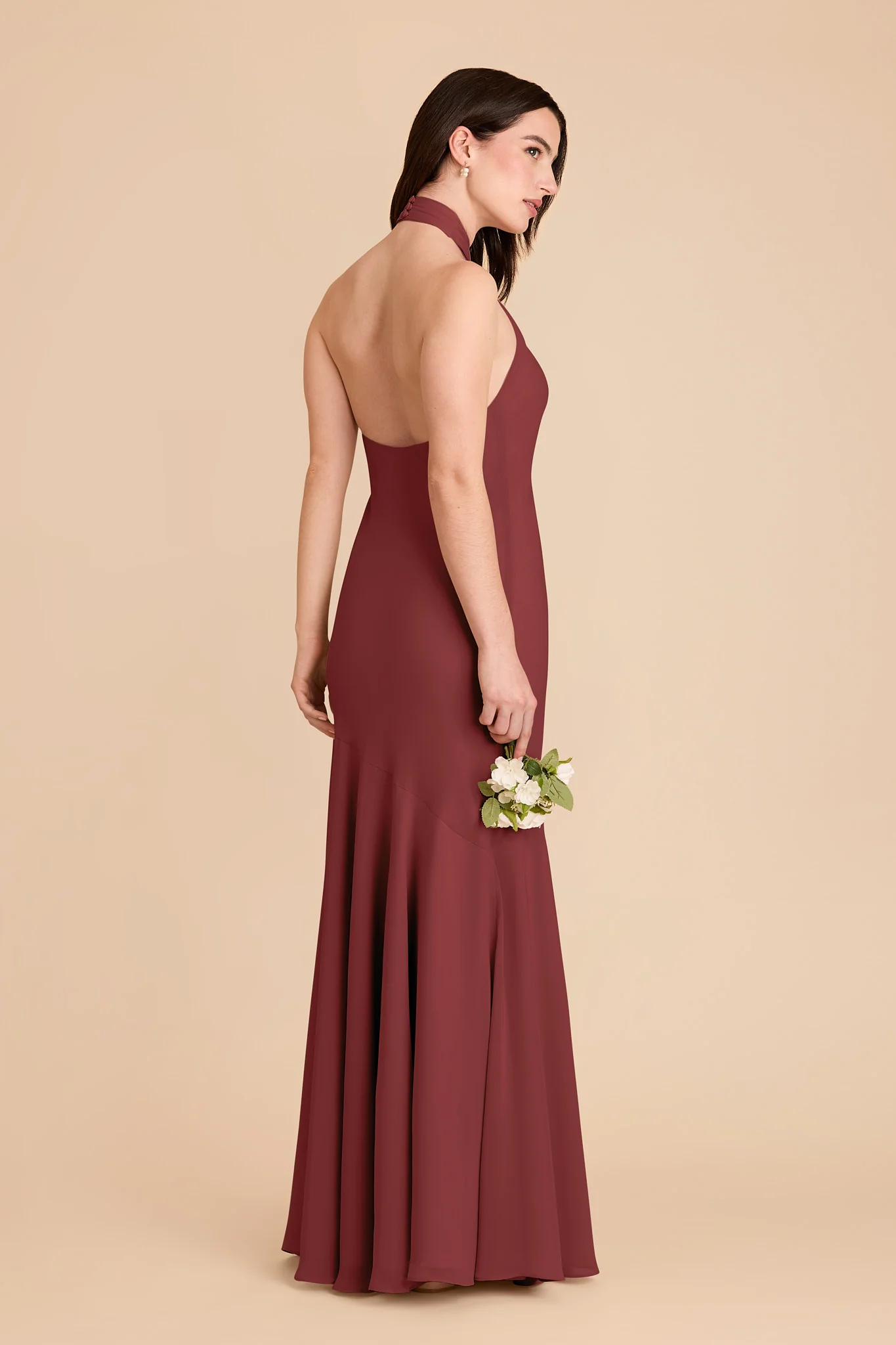 Stephanie Chiffon Dress - Rosewood - Image 4