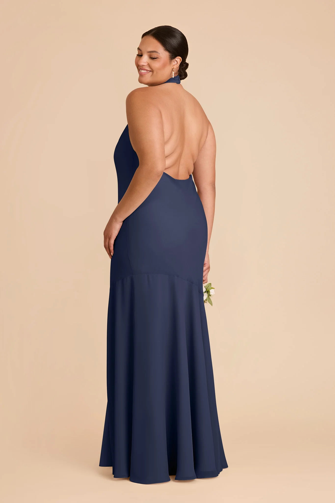 Stephanie Chiffon Dress - Slate Blue - Image 7