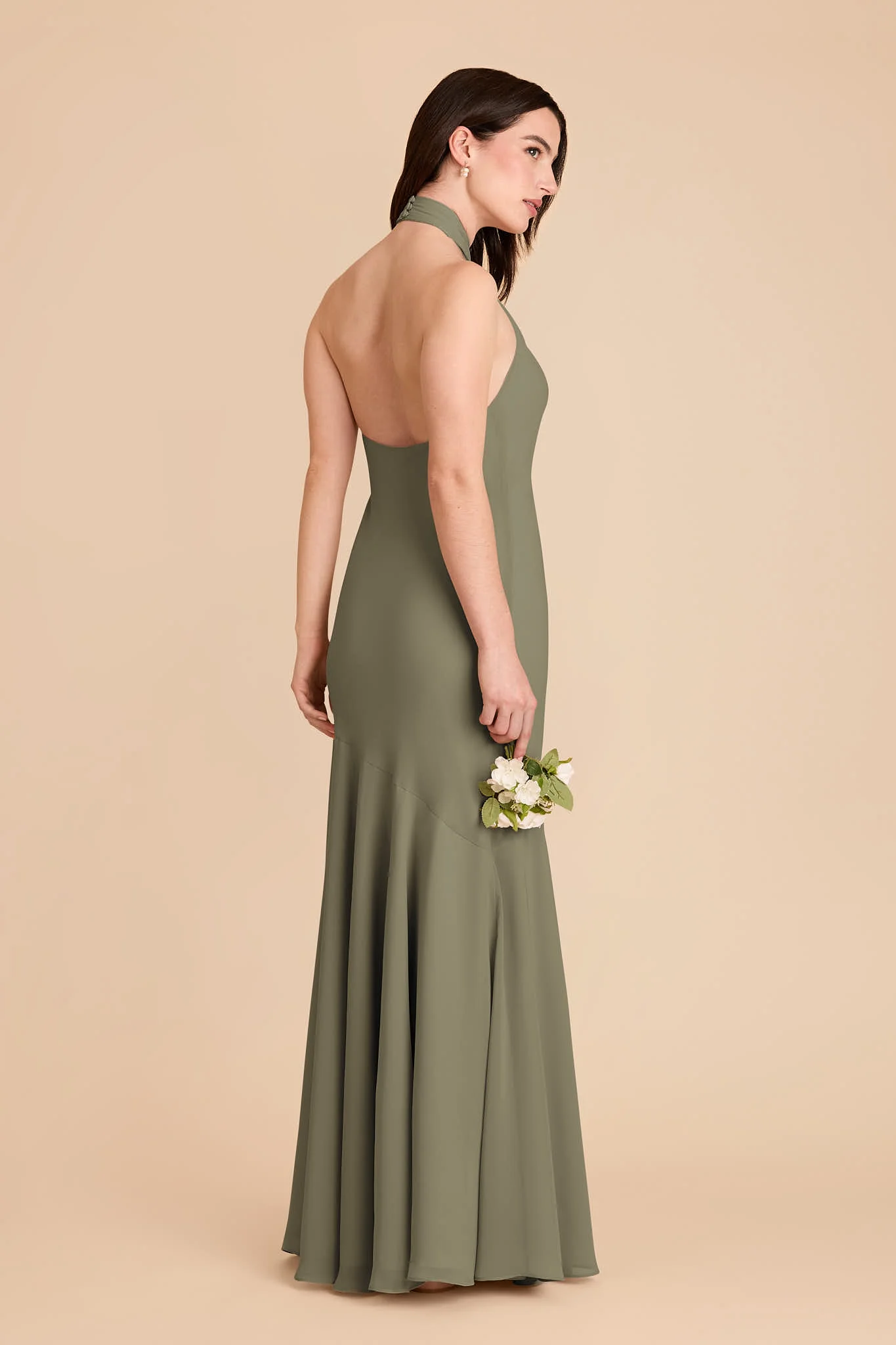 Stephanie Chiffon Dress - Thyme - Image 4