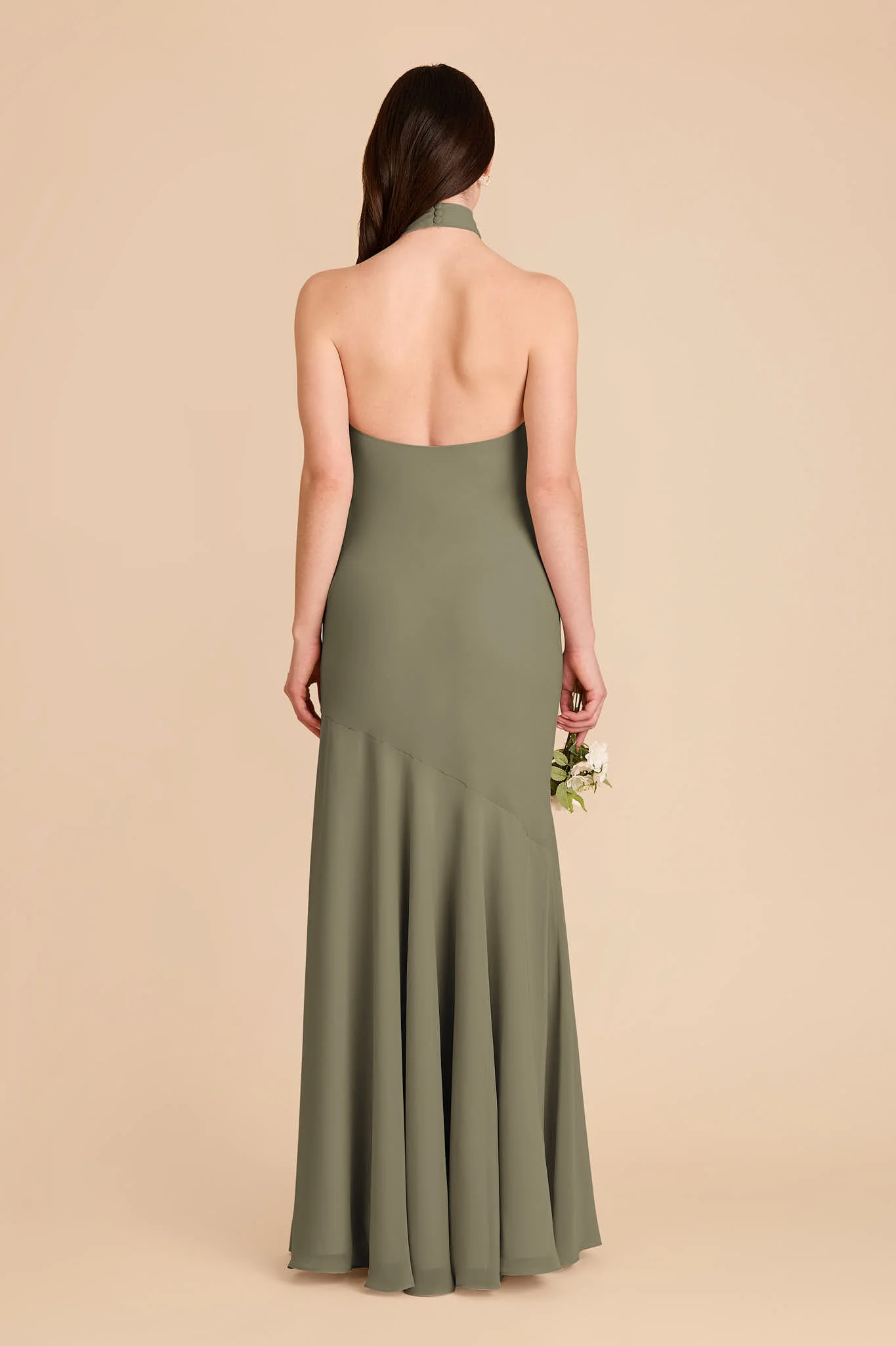 Stephanie Chiffon Dress - Thyme - Image 5
