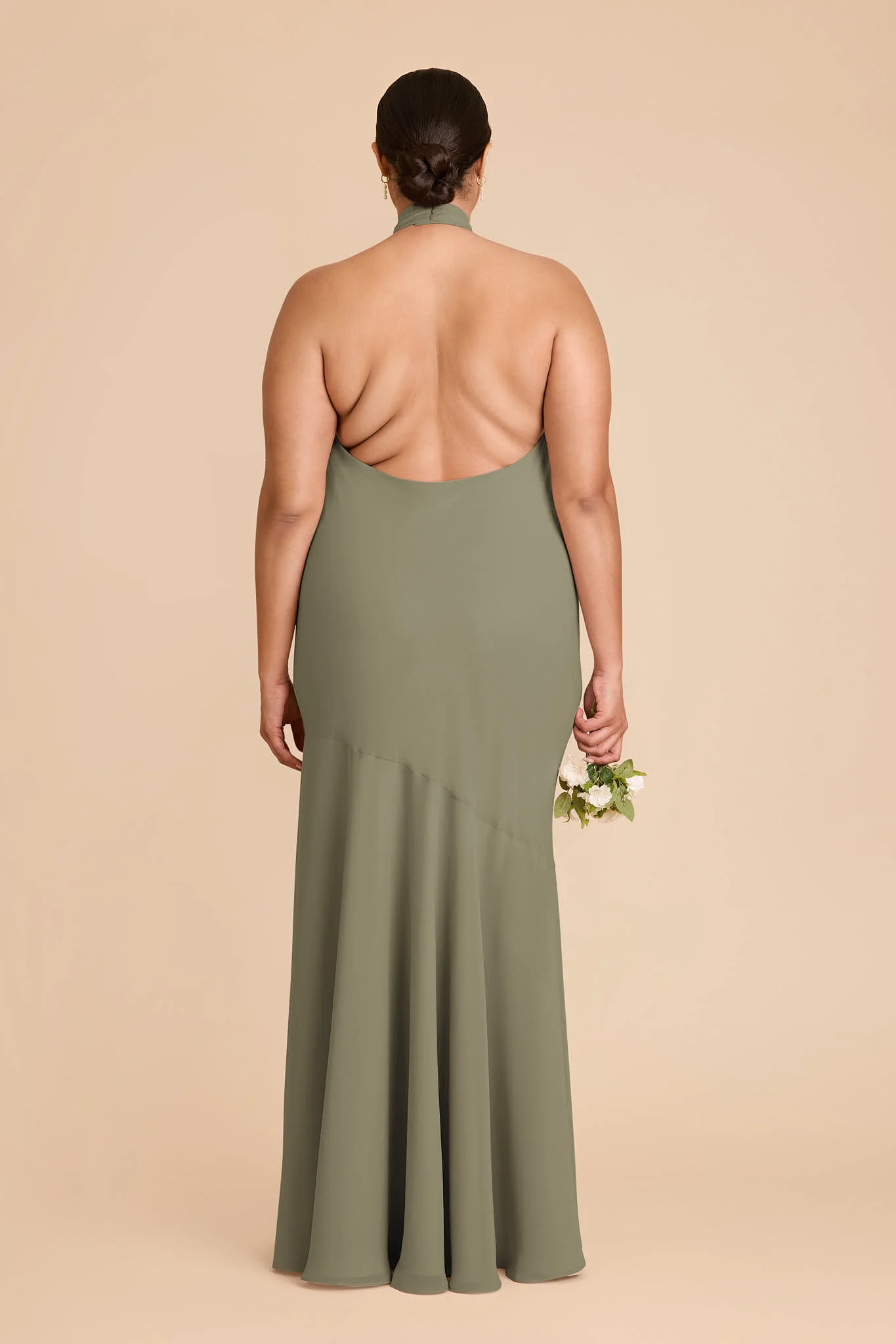Stephanie Chiffon Dress - Thyme - Image 8