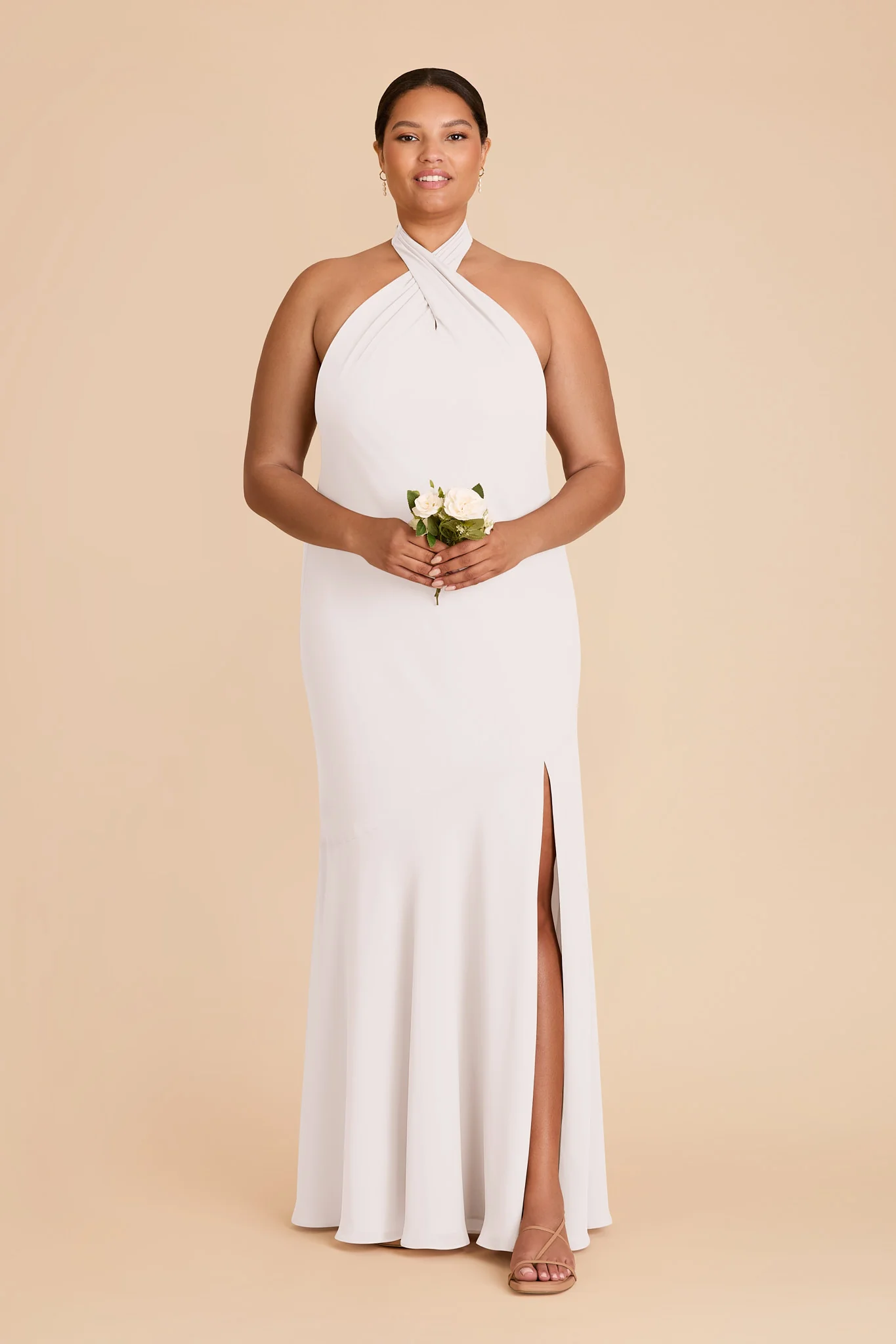 Stephanie Chiffon Dress - White - Image 2