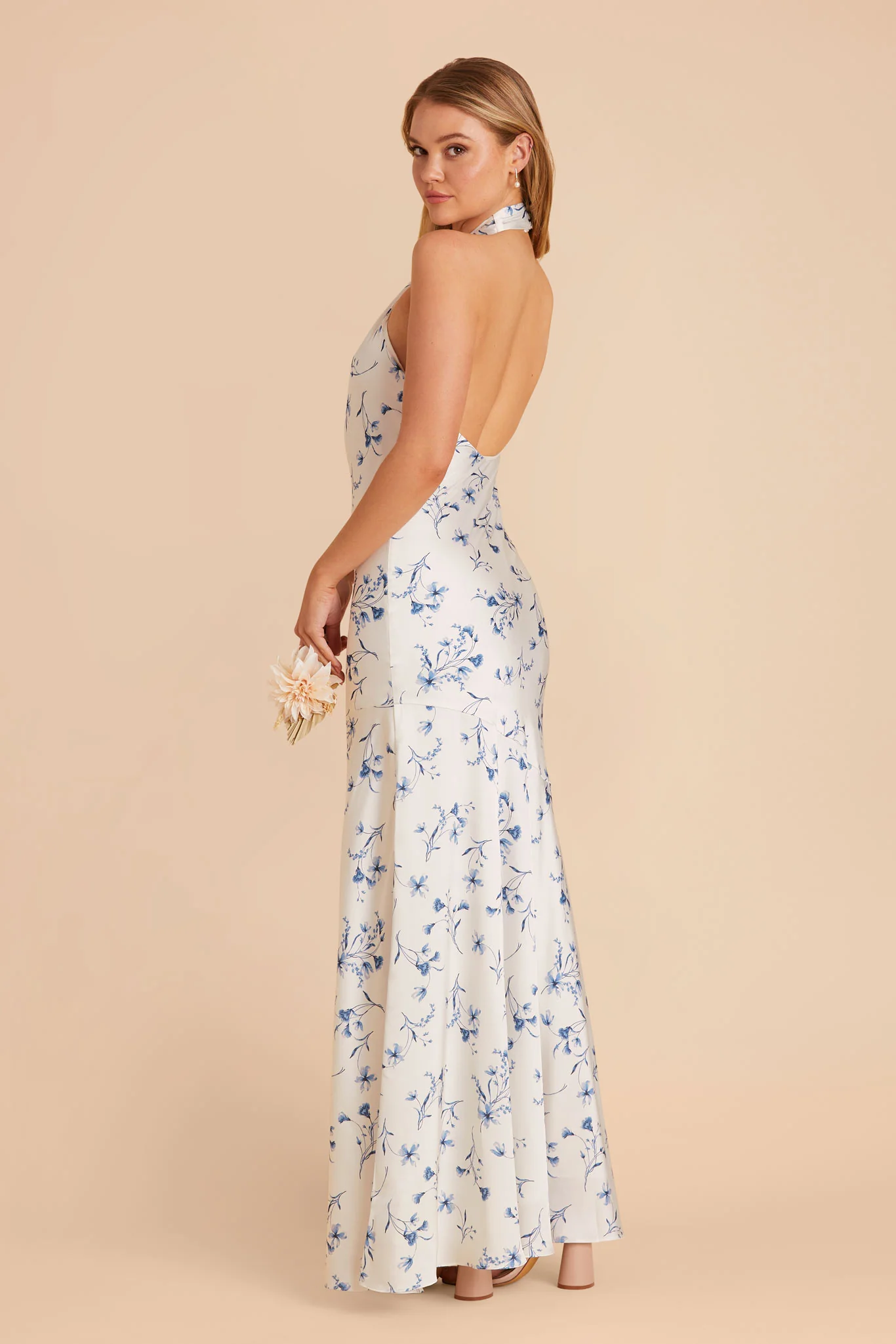 Stephanie Matte Satin Dress - Blue Le Fleur - Image 4