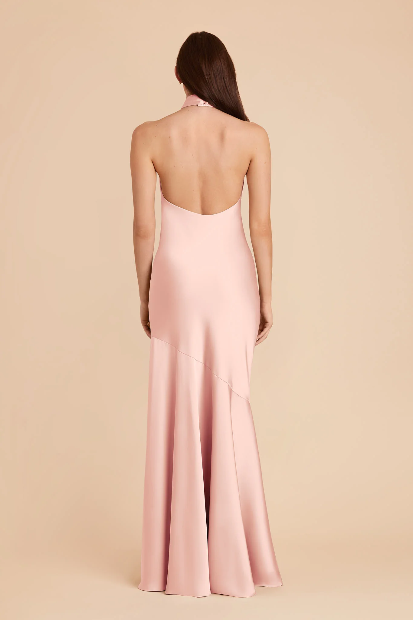 Stephanie Matte Satin Dress - Blush Pink - Image 7
