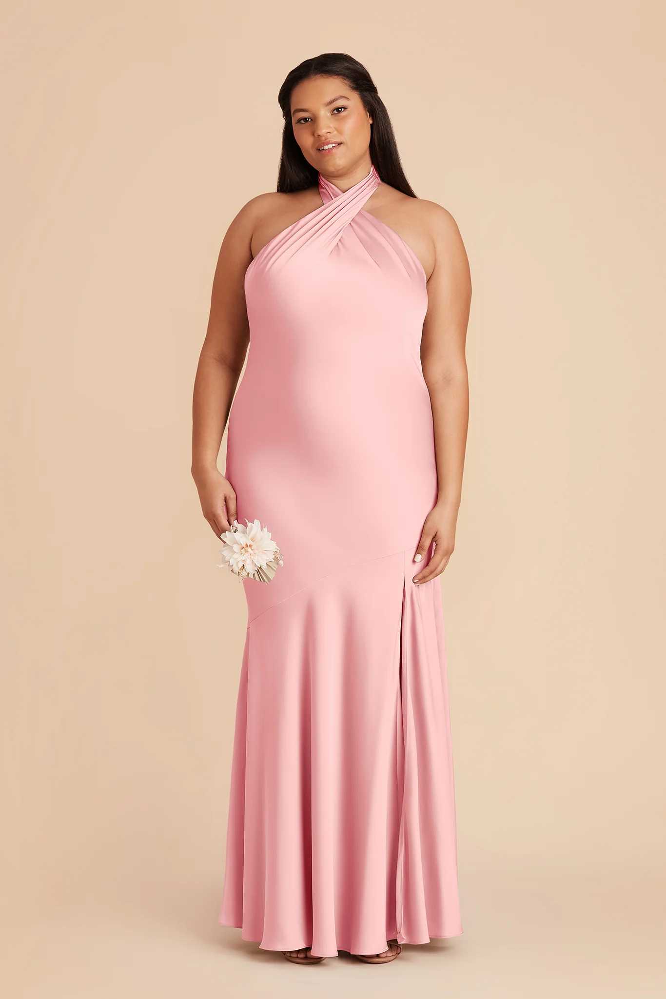 Stephanie Matte Satin Dress - Bubblegum Pink - Image 7
