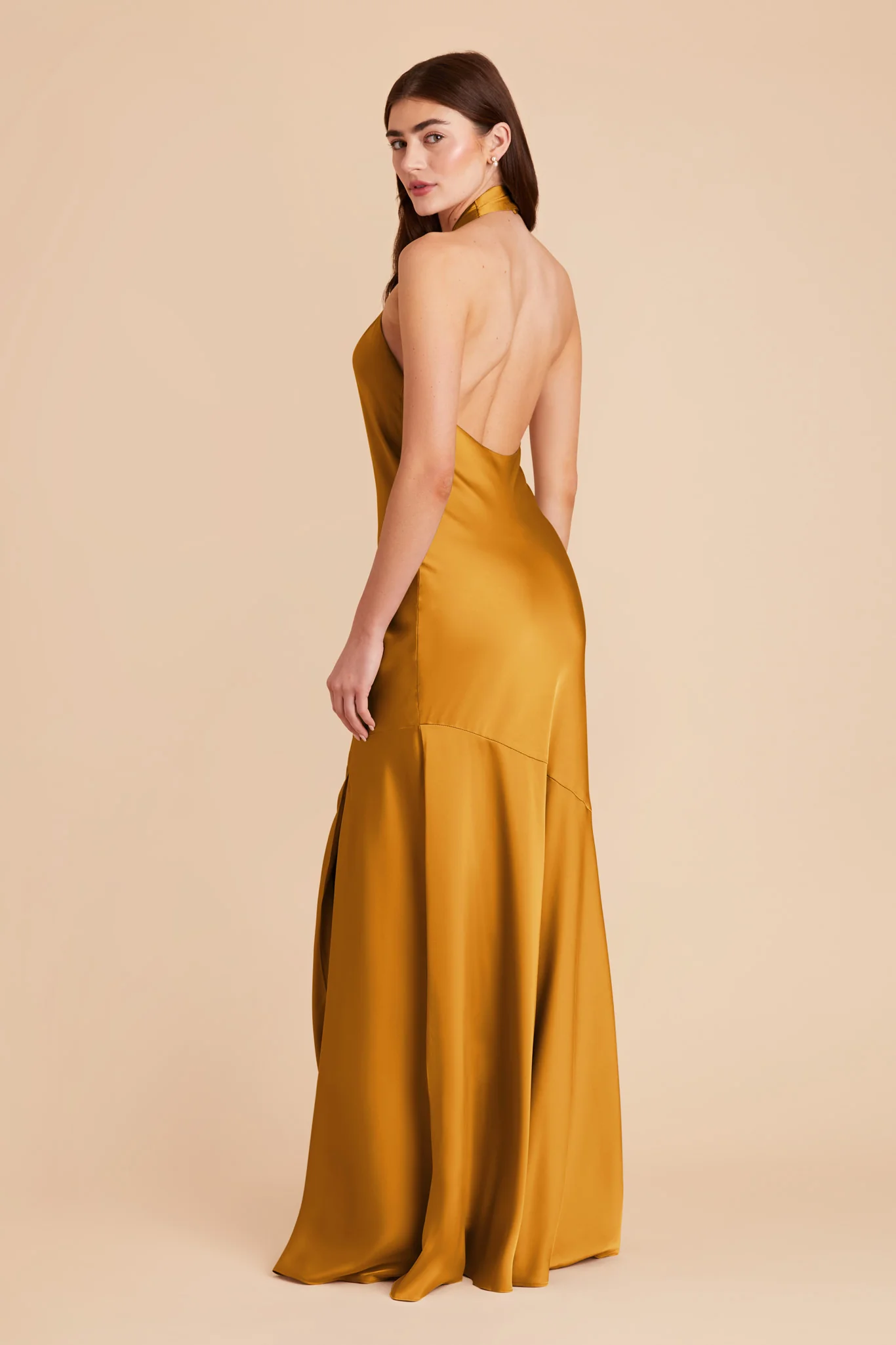 Stephanie Matte Satin Dress - Butterscotch - Image 5