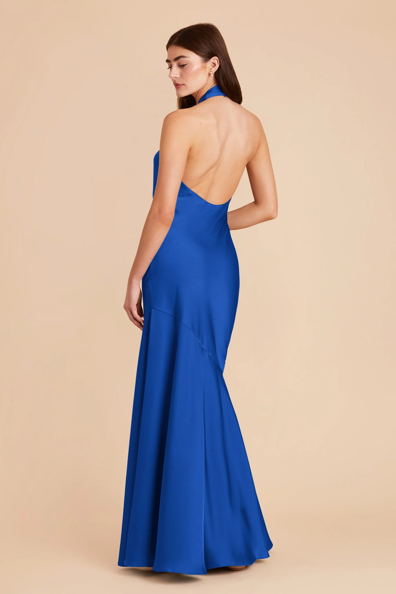 Stephanie Matte Satin Dress - Cobalt Blue - Image 7