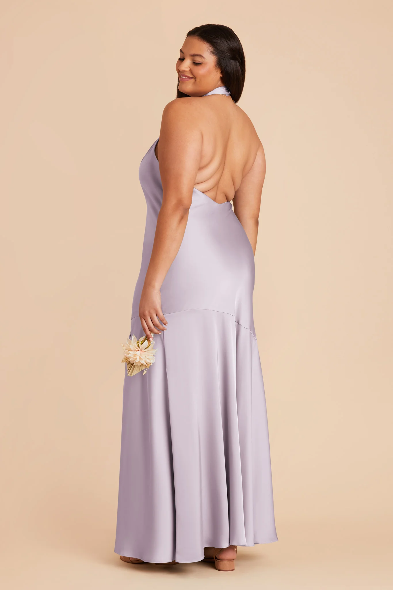 Stephanie Matte Satin Dress - Dusty Lilac - Image 9