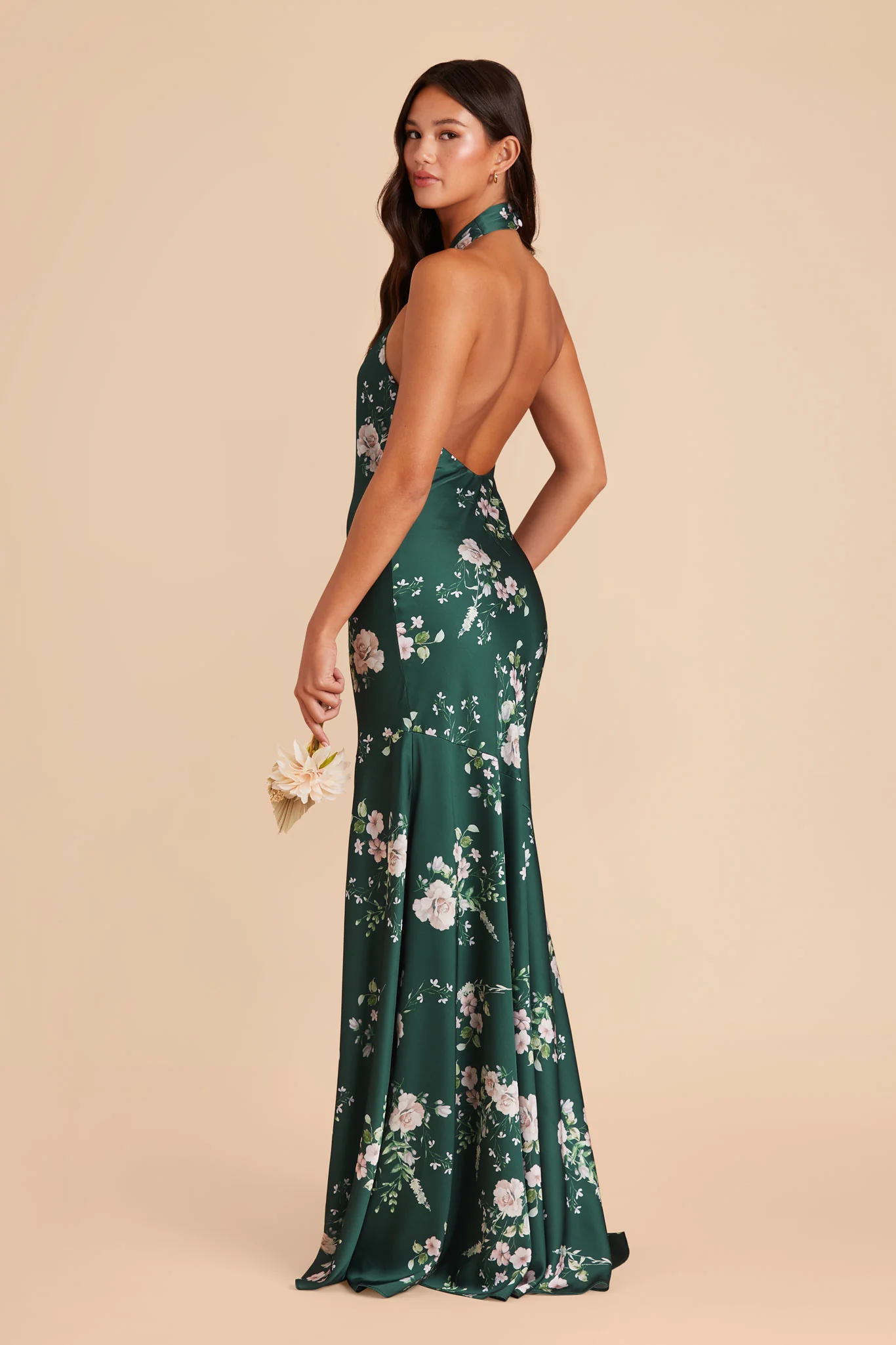 Stephanie Matte Satin Dress - Emerald Garden Party - Image 5