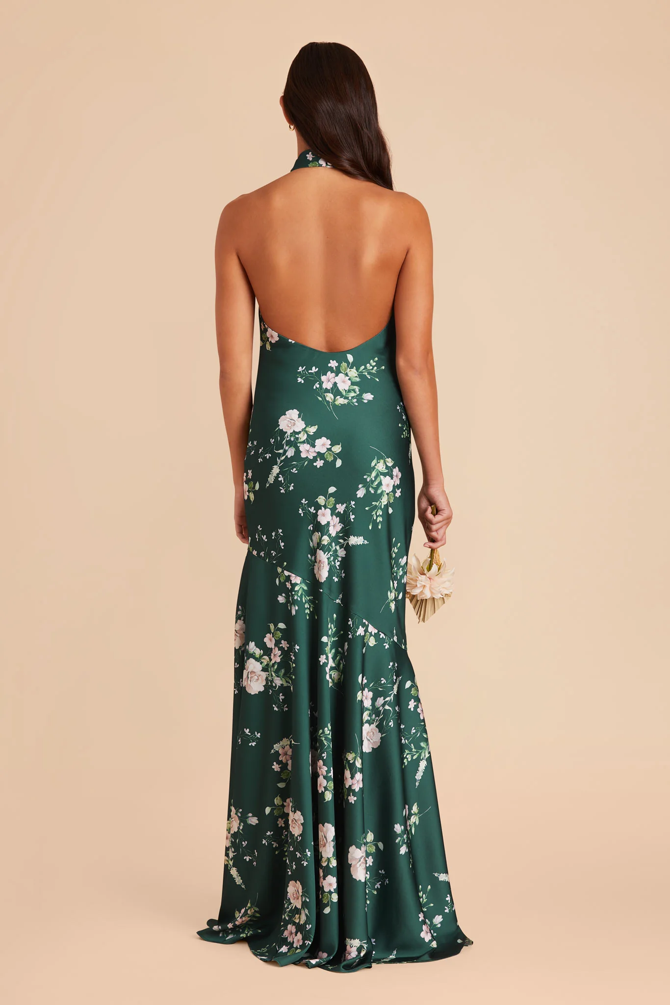 Stephanie Matte Satin Dress - Emerald Garden Party - Image 6