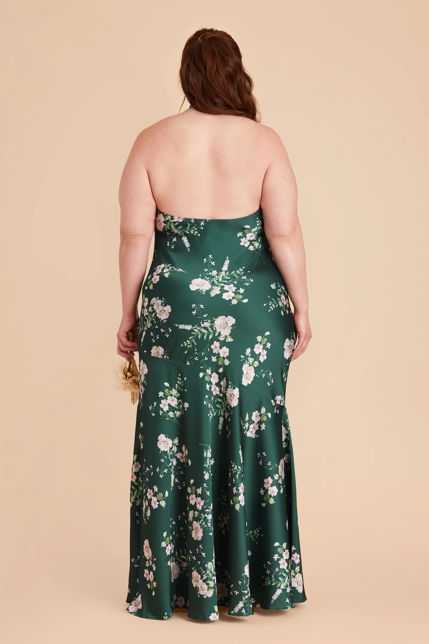 Stephanie Matte Satin Dress - Emerald Garden Party - Image 9