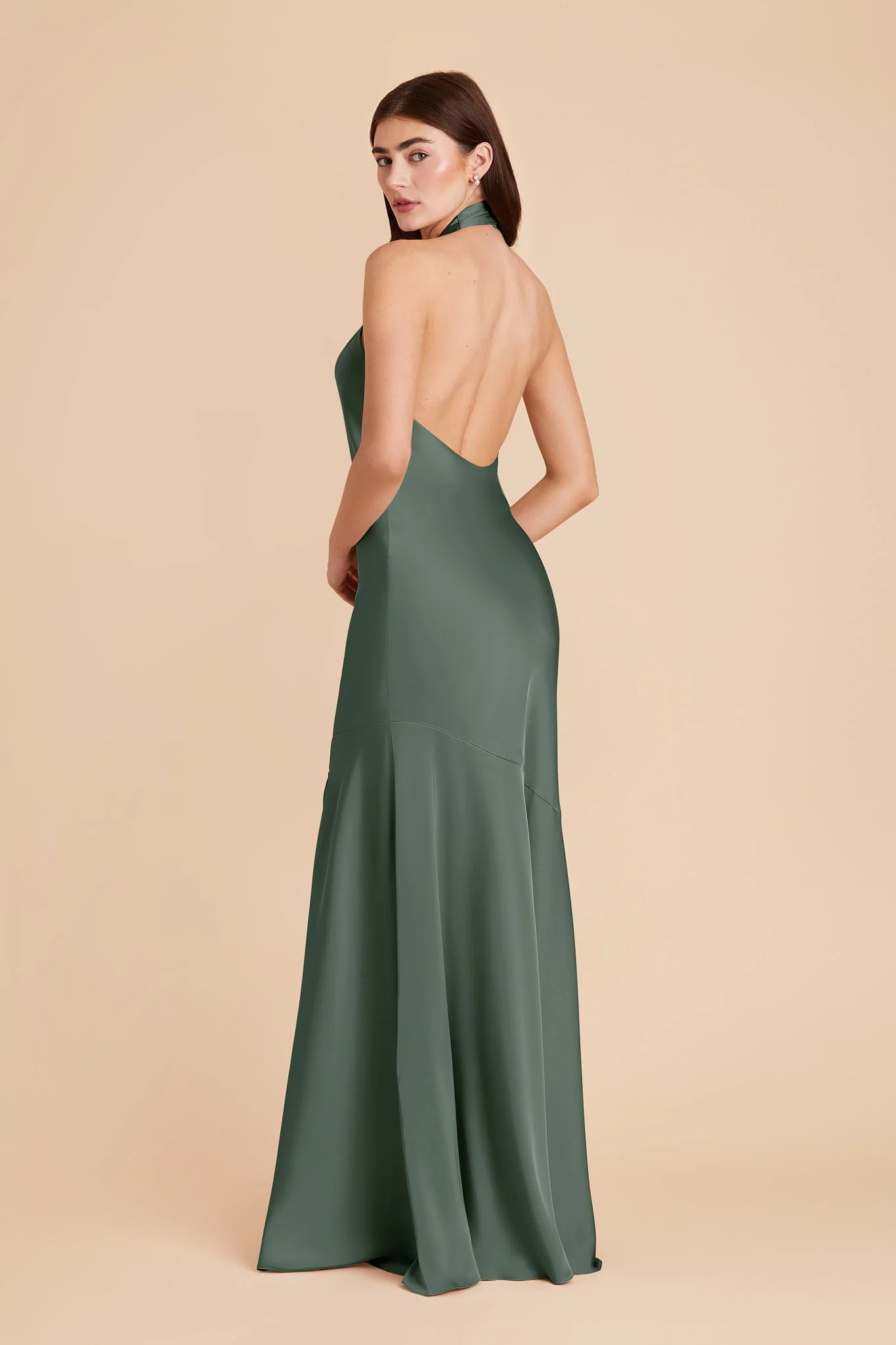 Stephanie Matte Satin Dress - Eucalyptus - Image 5