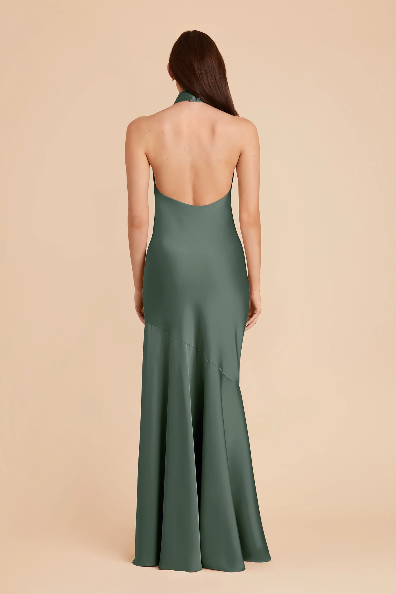 Stephanie Matte Satin Dress - Eucalyptus - Image 6