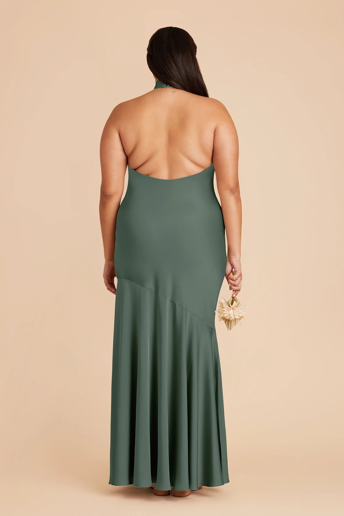 Stephanie Matte Satin Dress - Eucalyptus - Image 9