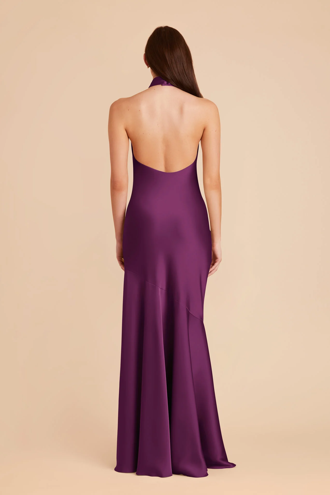 Stephanie Matte Satin Dress - Fig - Image 6