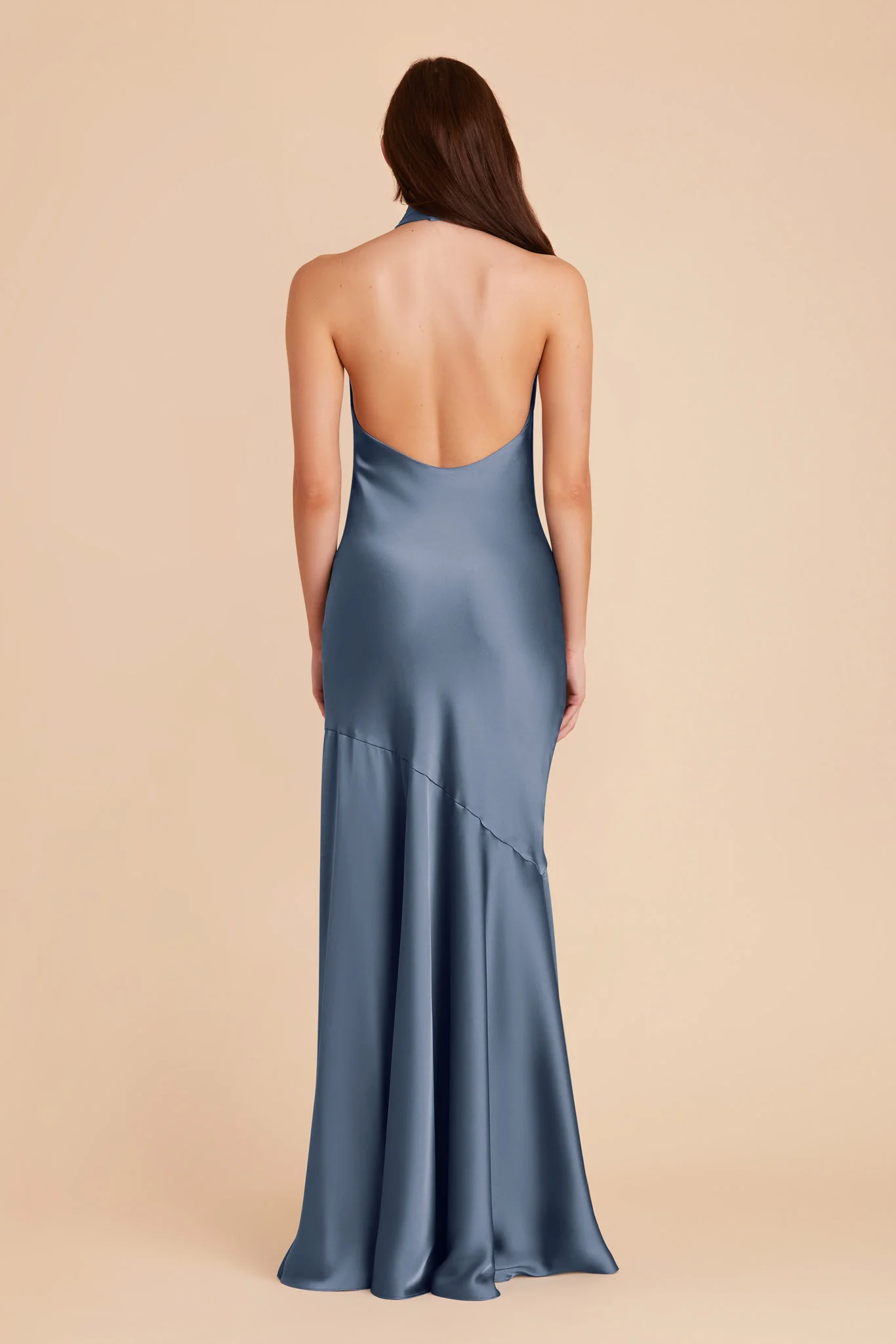 Stephanie Matte Satin Dress - French Blue - Image 5