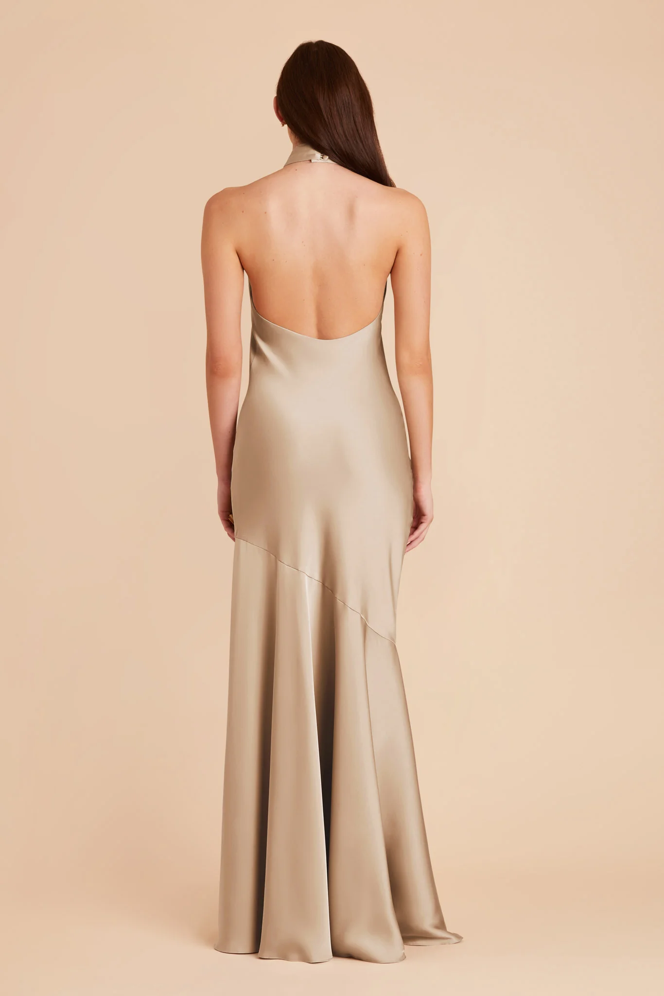 Stephanie Matte Satin Dress - Gold - Image 5