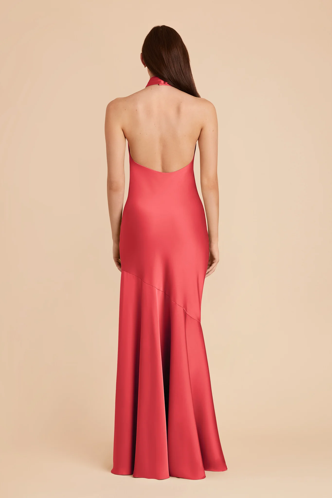 Stephanie Matte Satin Dress - Guava - Image 5