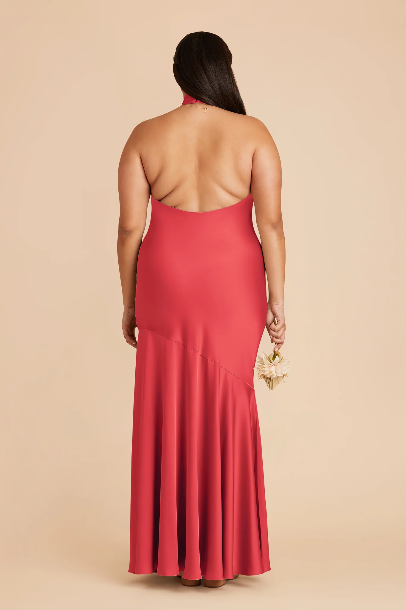 Stephanie Matte Satin Dress - Guava - Image 8