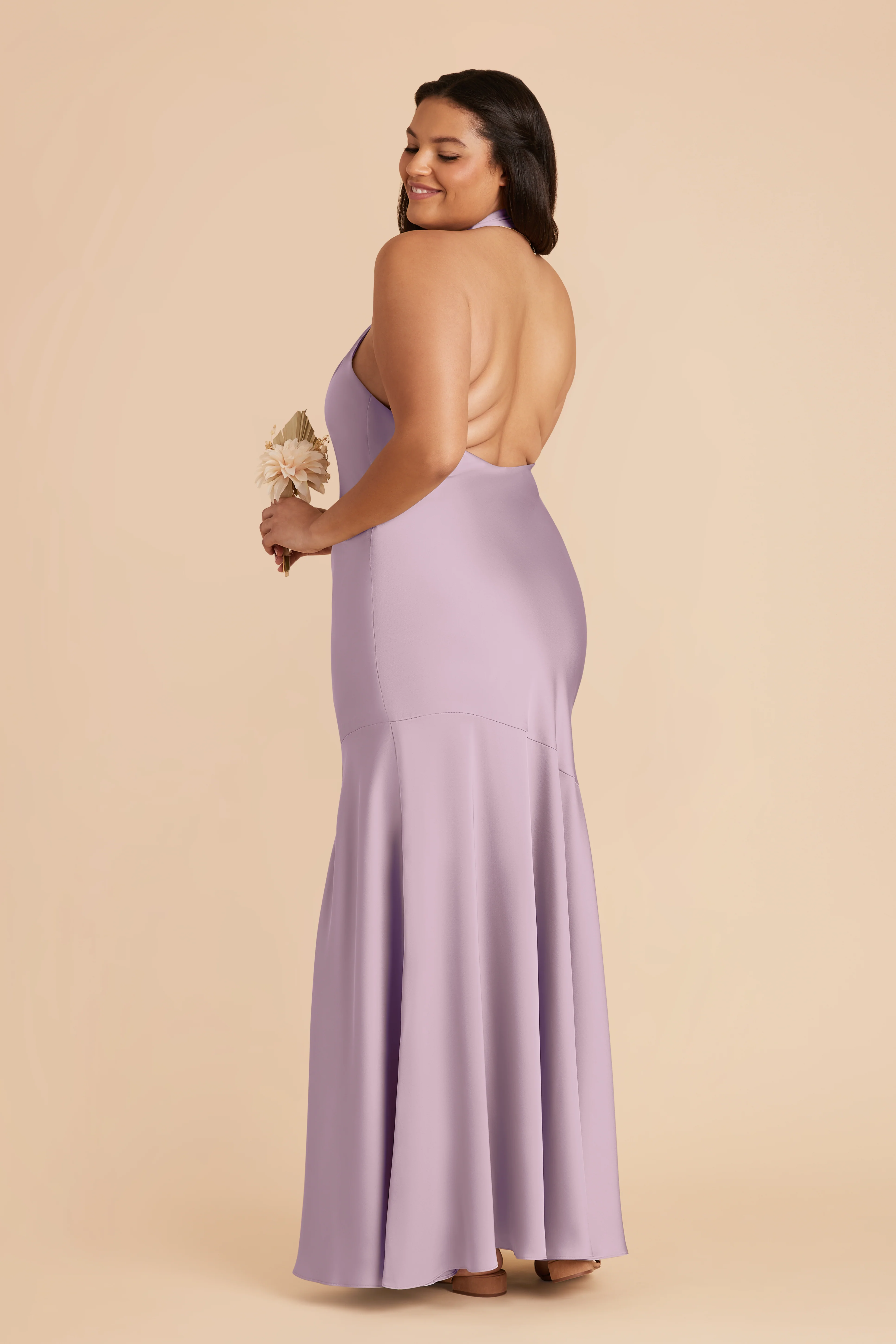 Stephanie Matte Satin Dress - Lavender - Image 11