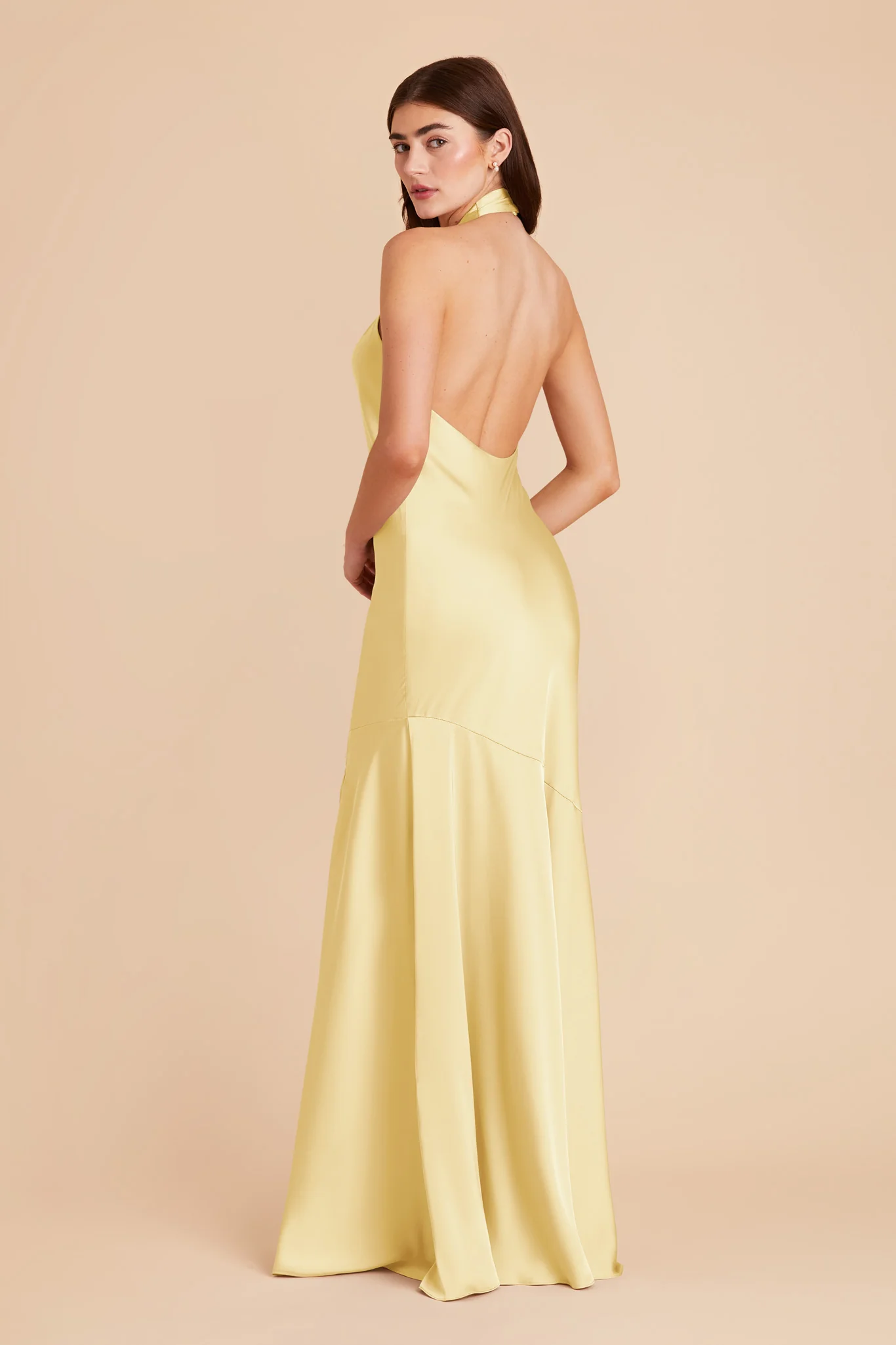 Stephanie Matte Satin Dress - Lemon Sorbet - Image 4