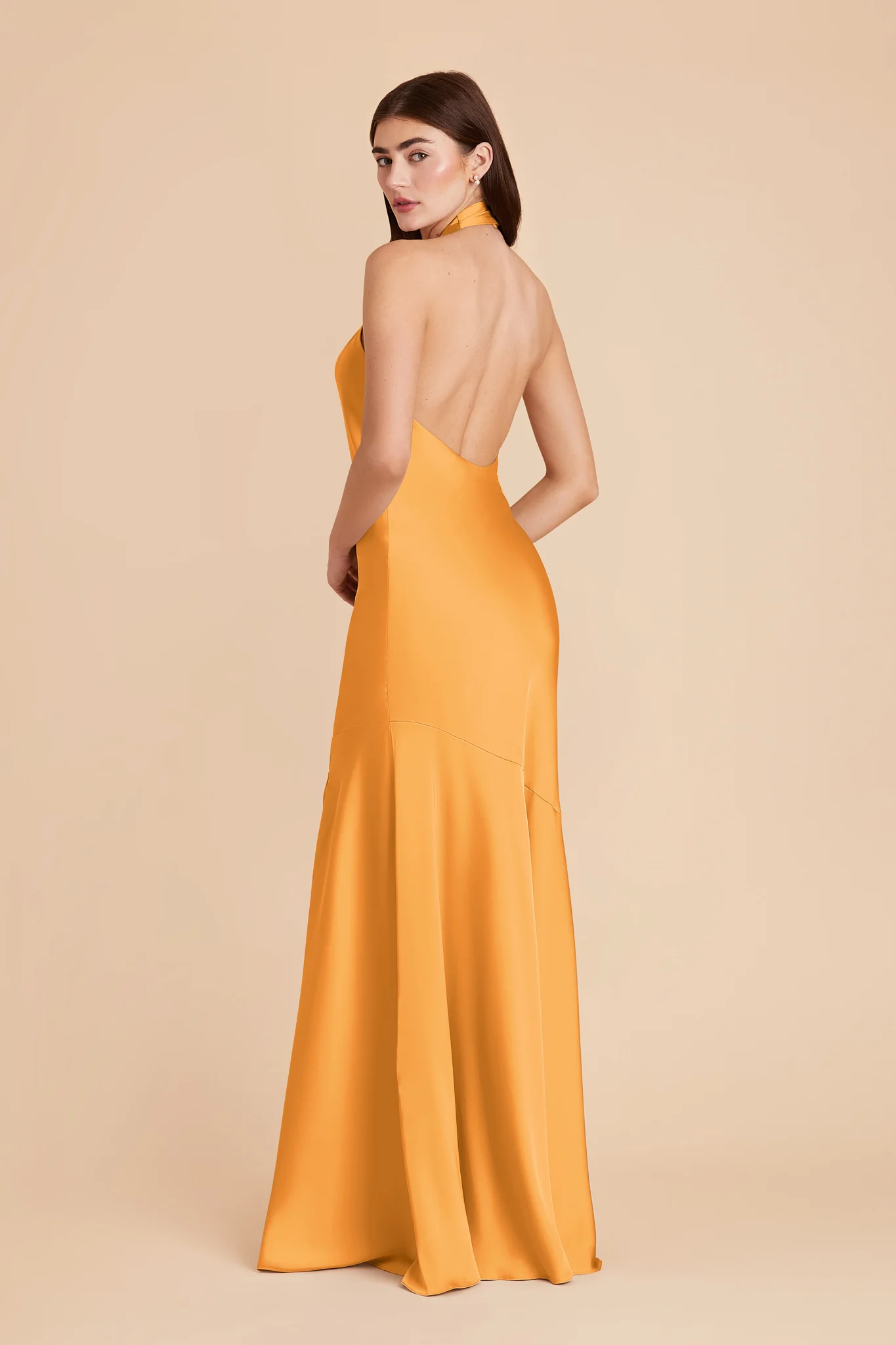Stephanie Matte Satin Dress - Mango - Image 4