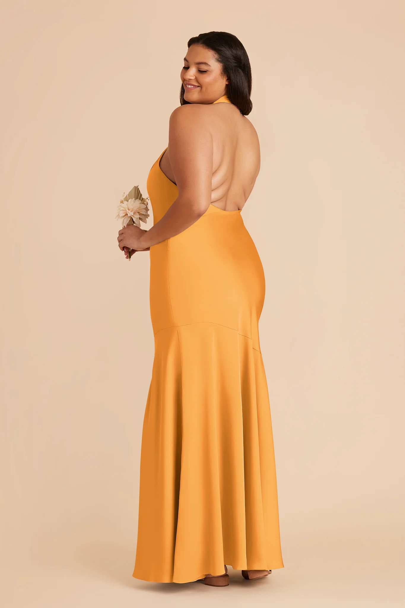 Stephanie Matte Satin Dress - Mango - Image 7
