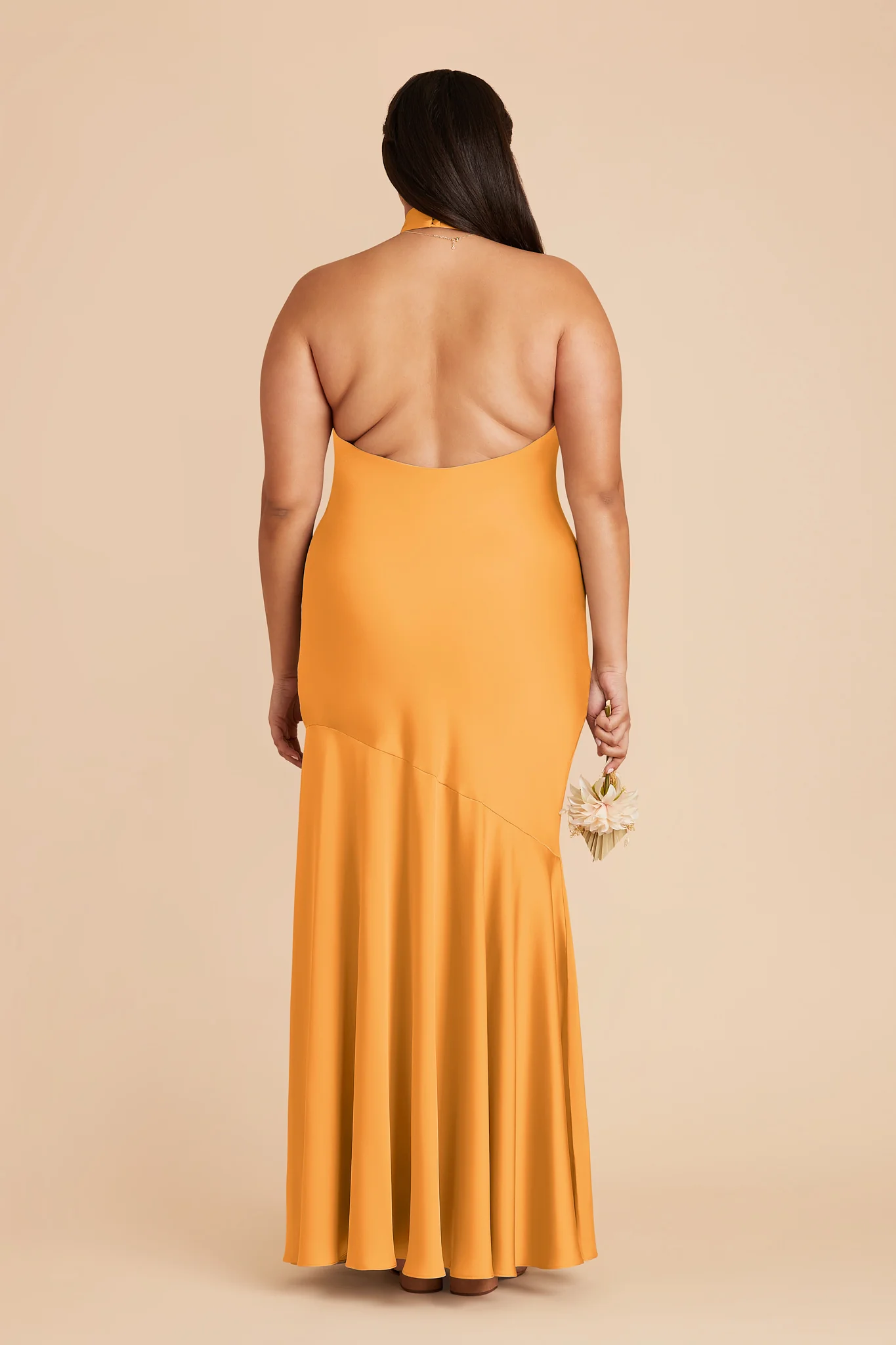 Stephanie Matte Satin Dress - Mango - Image 8