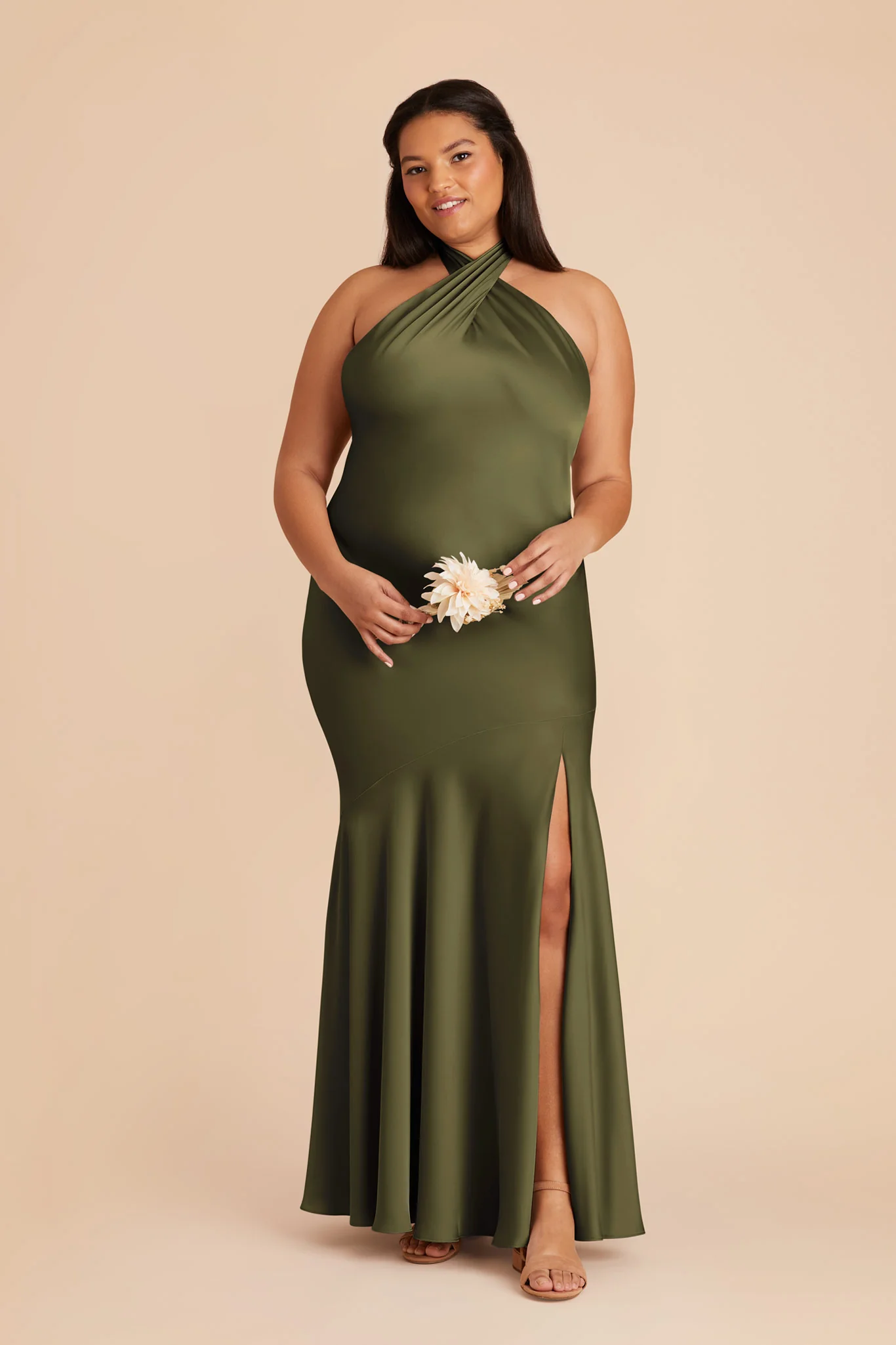 Stephanie Matte Satin Dress - Martini - Image 8