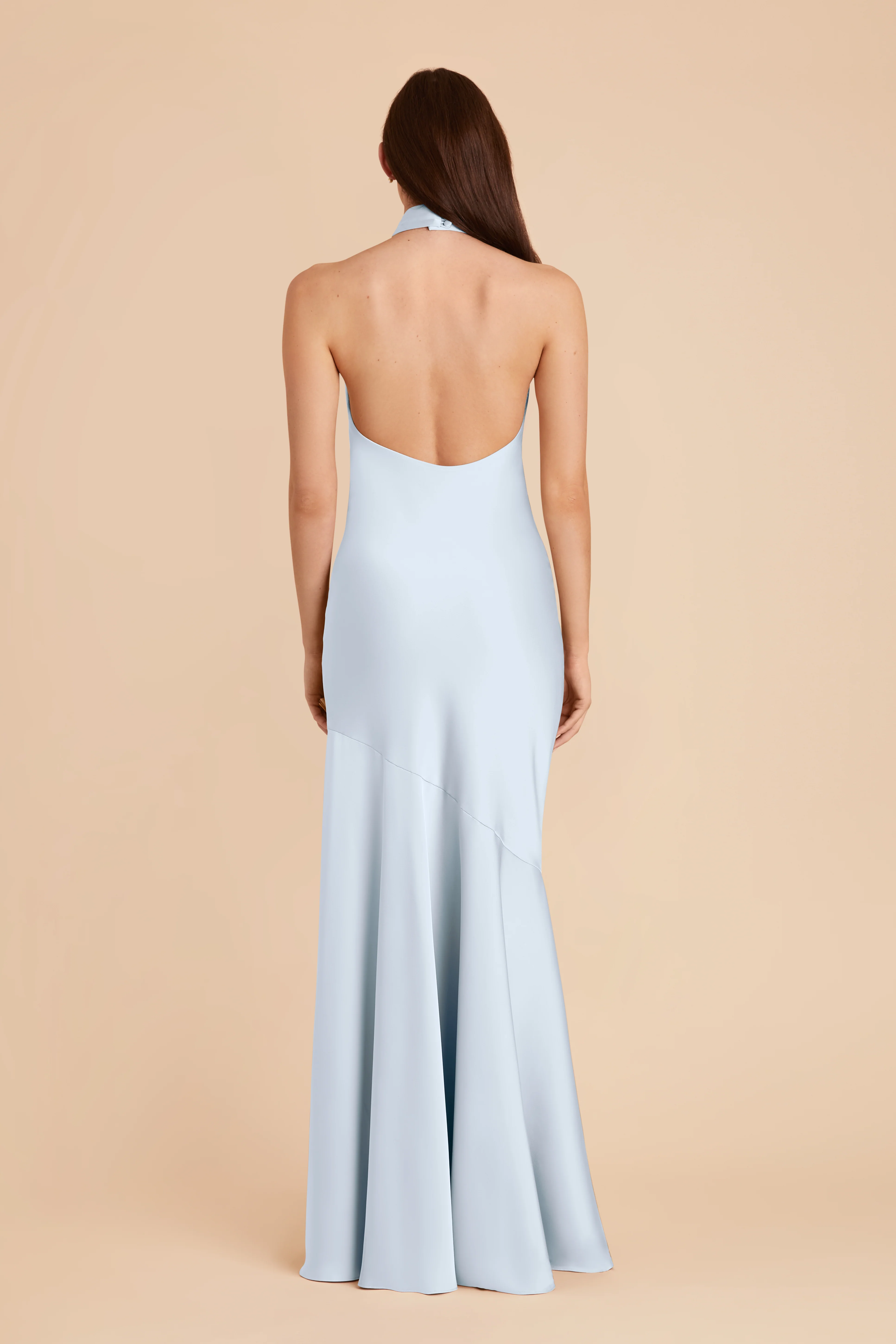 Stephanie Matte Satin Dress - Mist Blue - Image 9