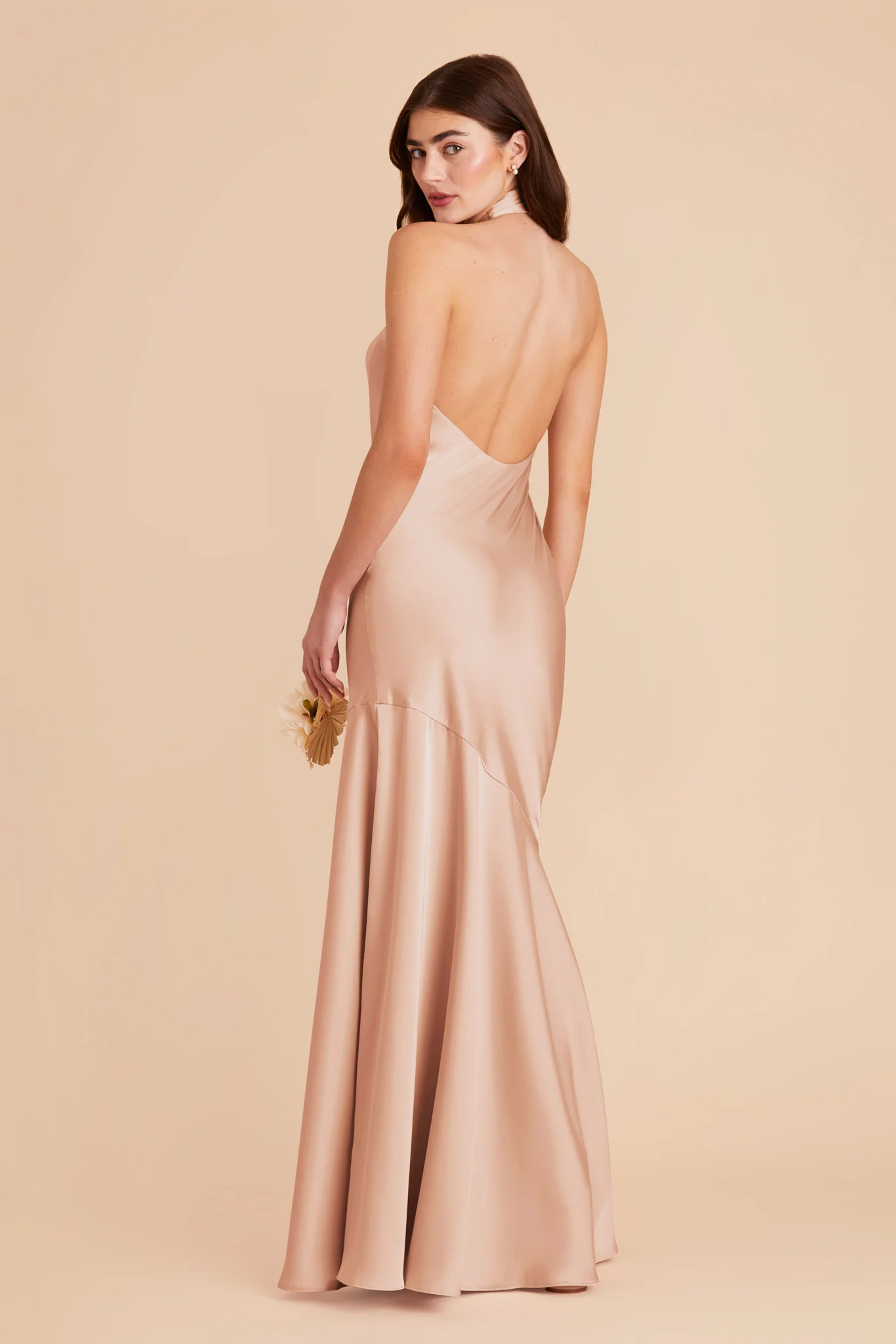 Stephanie Matte Satin Dress - Rose Gold - Image 4