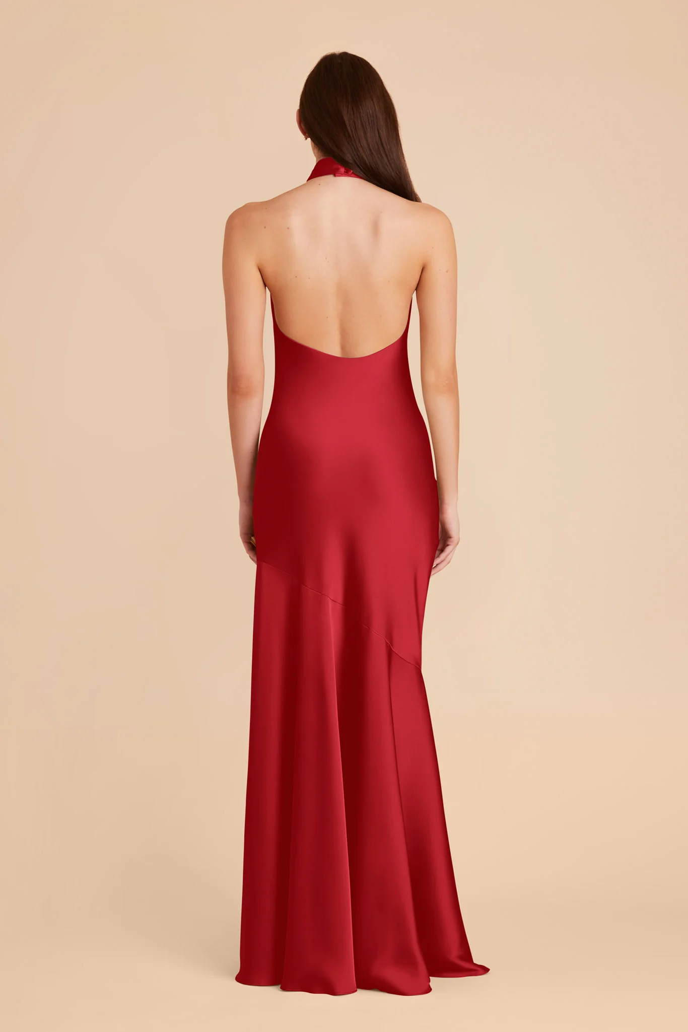 Stephanie Matte Satin Dress - Ruby Red - Image 6