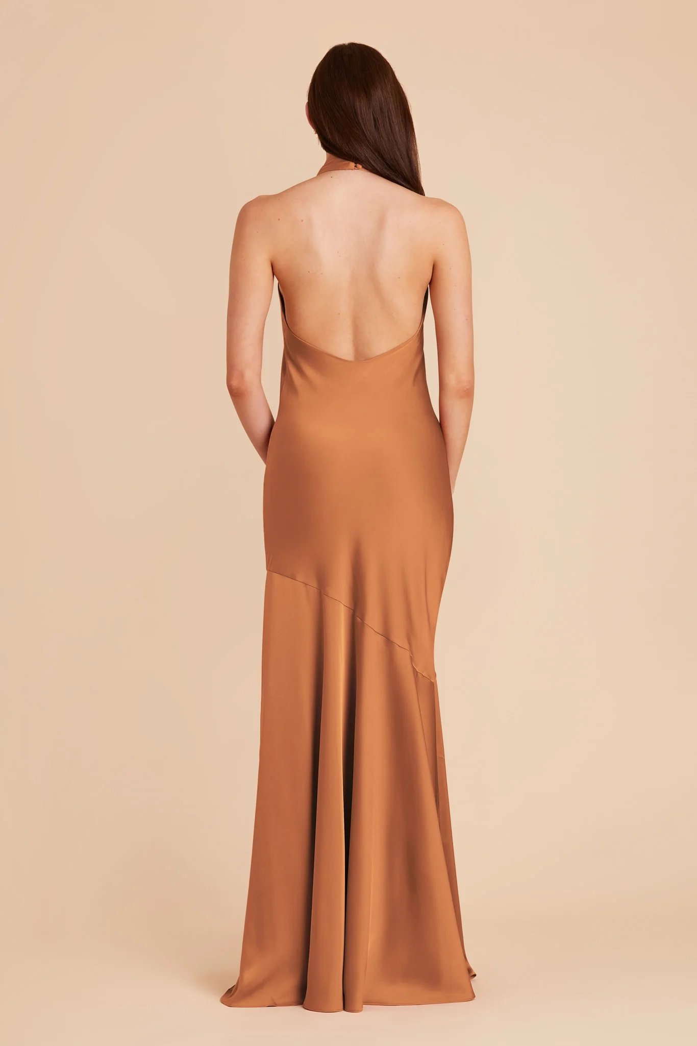 Stephanie Matte Satin Dress - Rust - Image 6