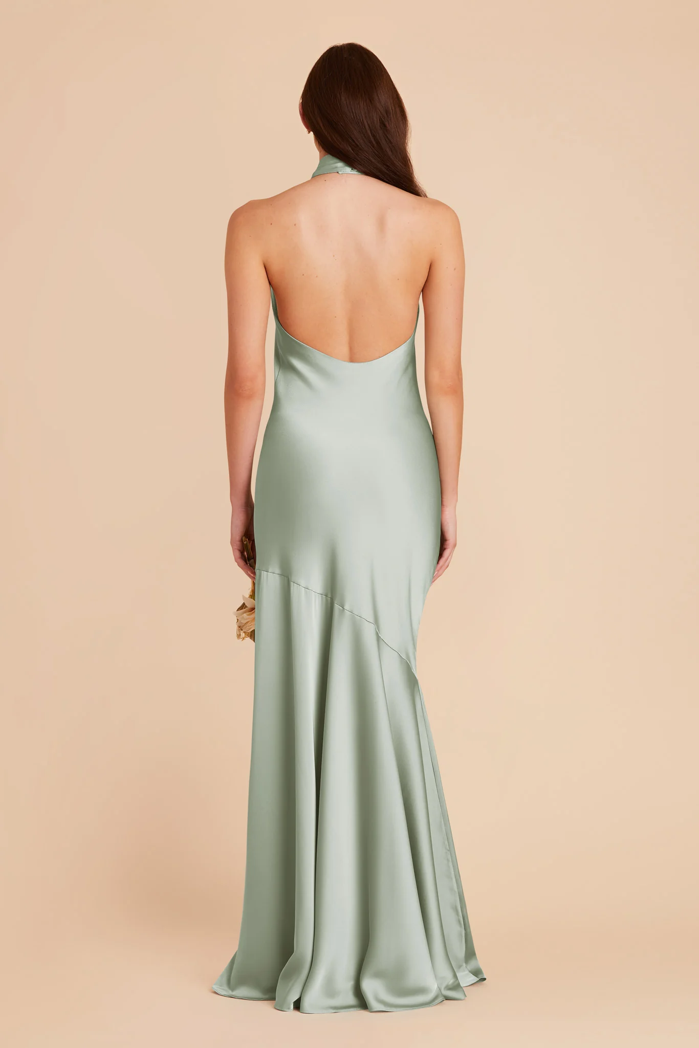 Stephanie Matte Satin Dress - Sage - Image 5