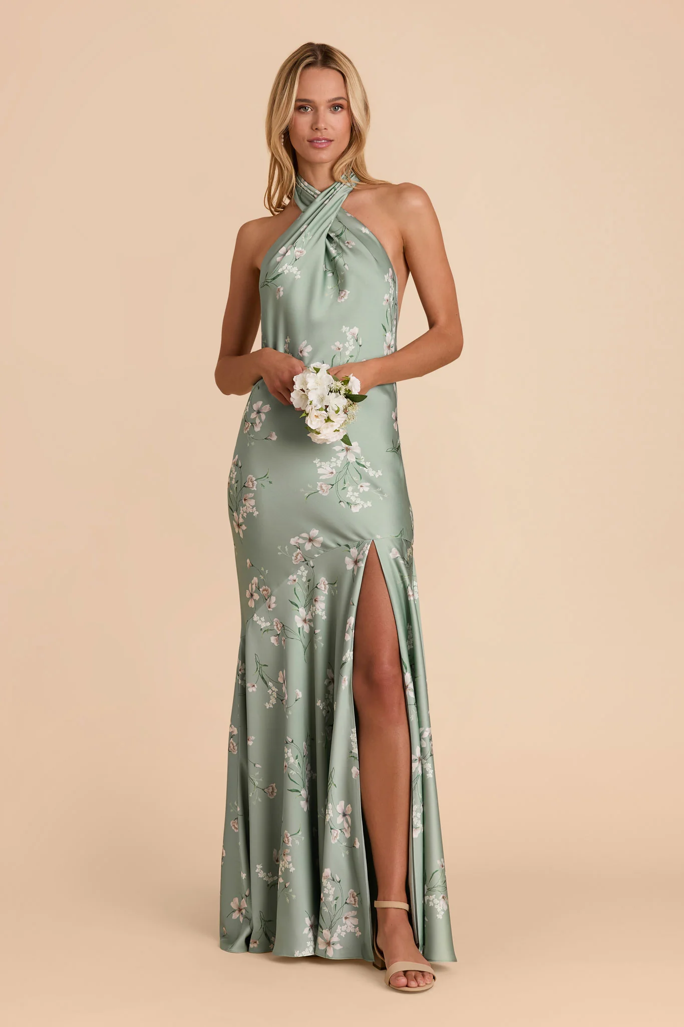 Stephanie Matte Satin Dress - Sage Le Fleur - Image 2