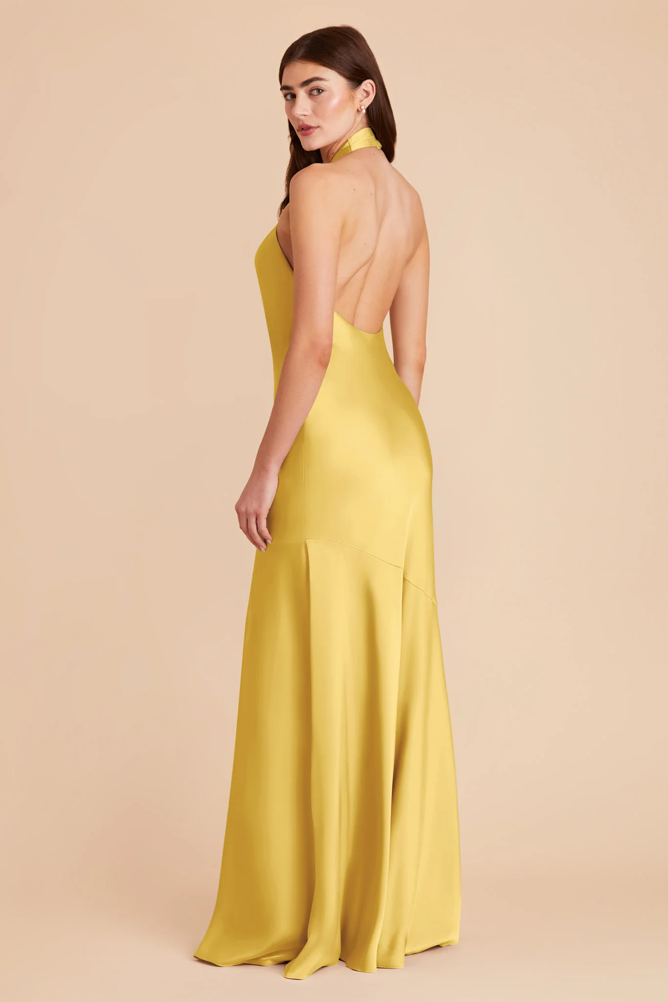 Stephanie Matte Satin Dress - Sunflower Yellow - Image 5