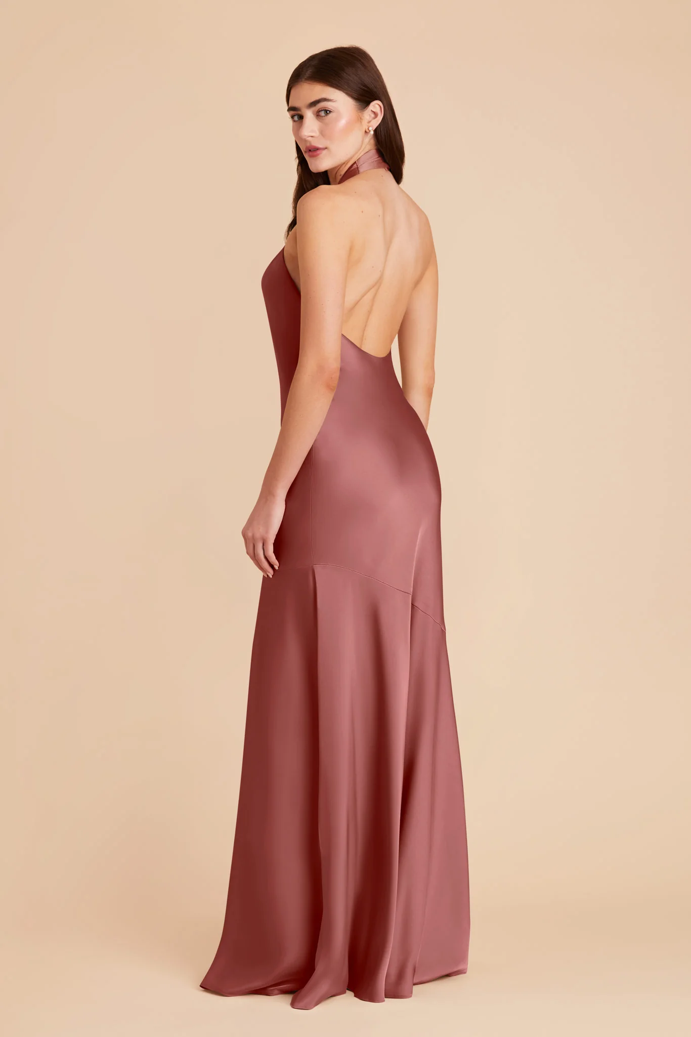 Stephanie Matte Satin Dress - Wild Rose - Image 4