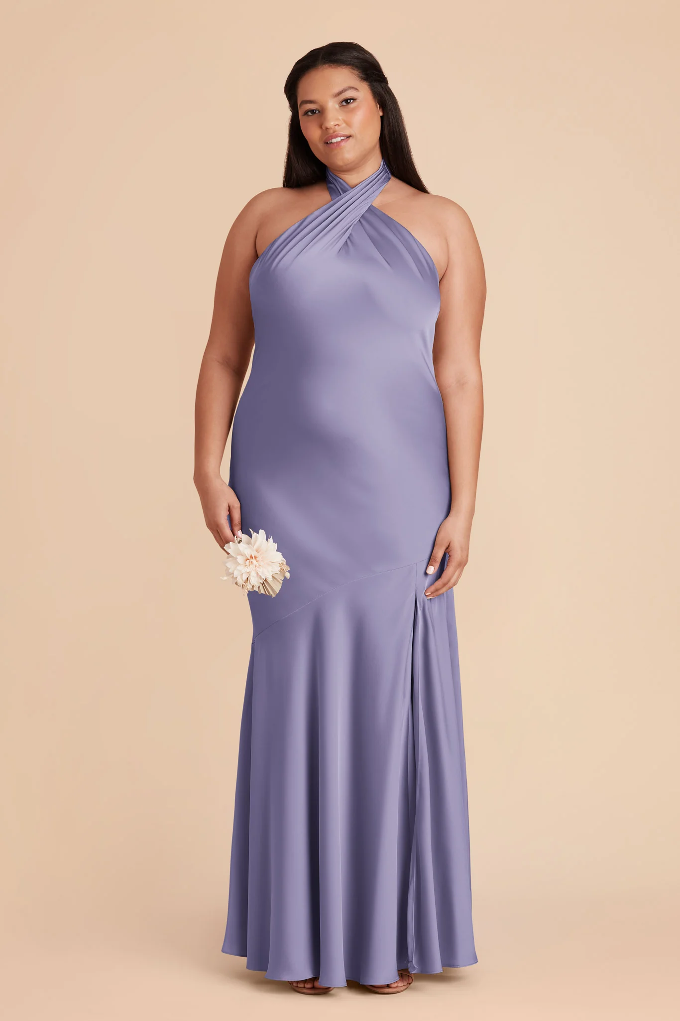 Stephanie Matte Satin Dress - Wisteria - Image 2
