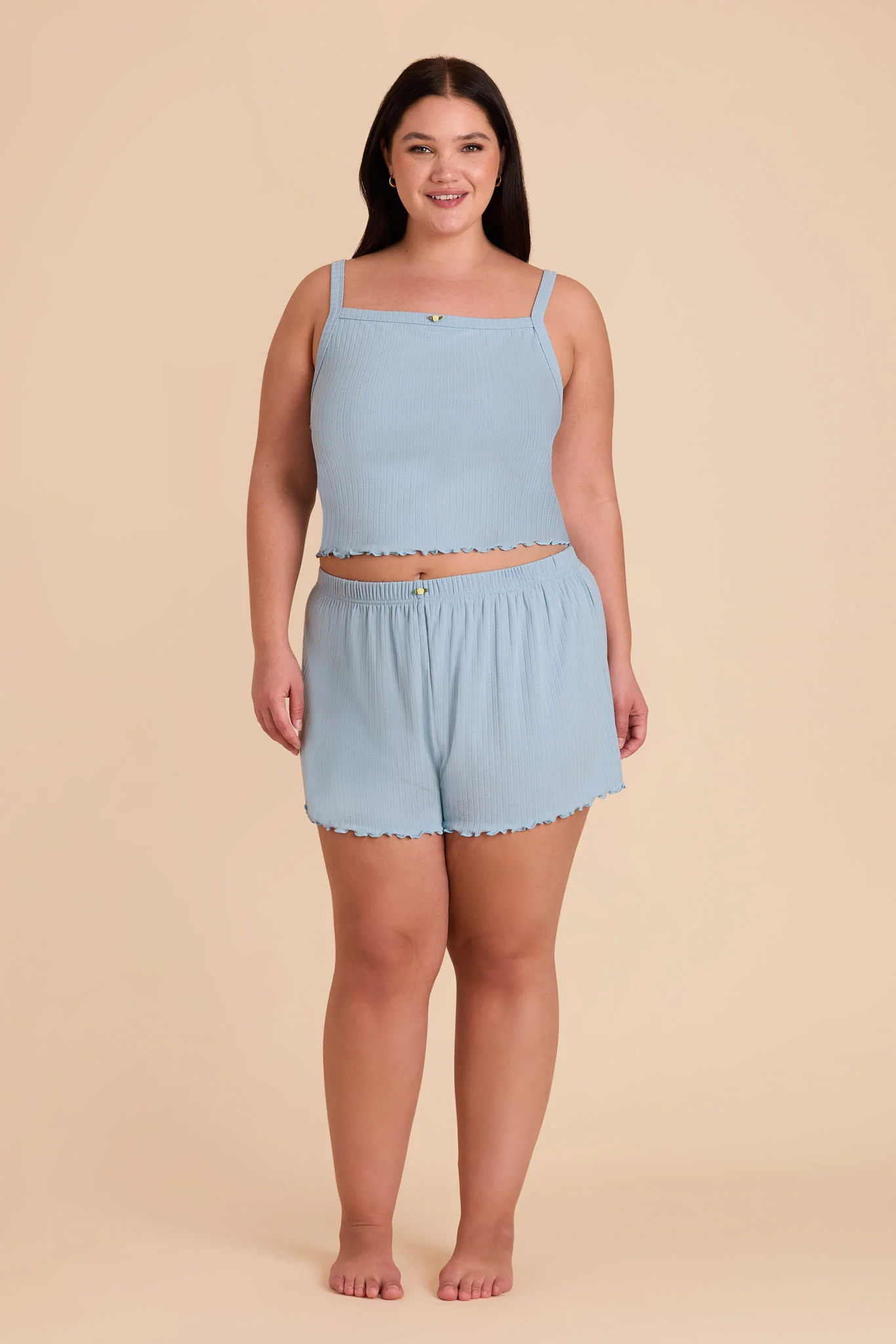Sunday Pointelle Pajama Set - Mist Blue - Image 10