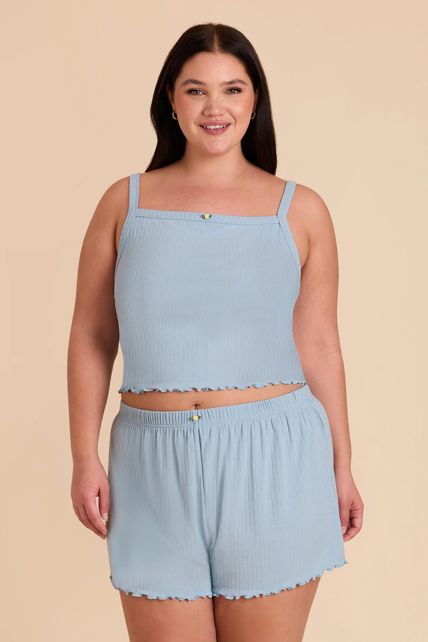 Sunday Pointelle Pajama Set - Mist Blue - Image 11