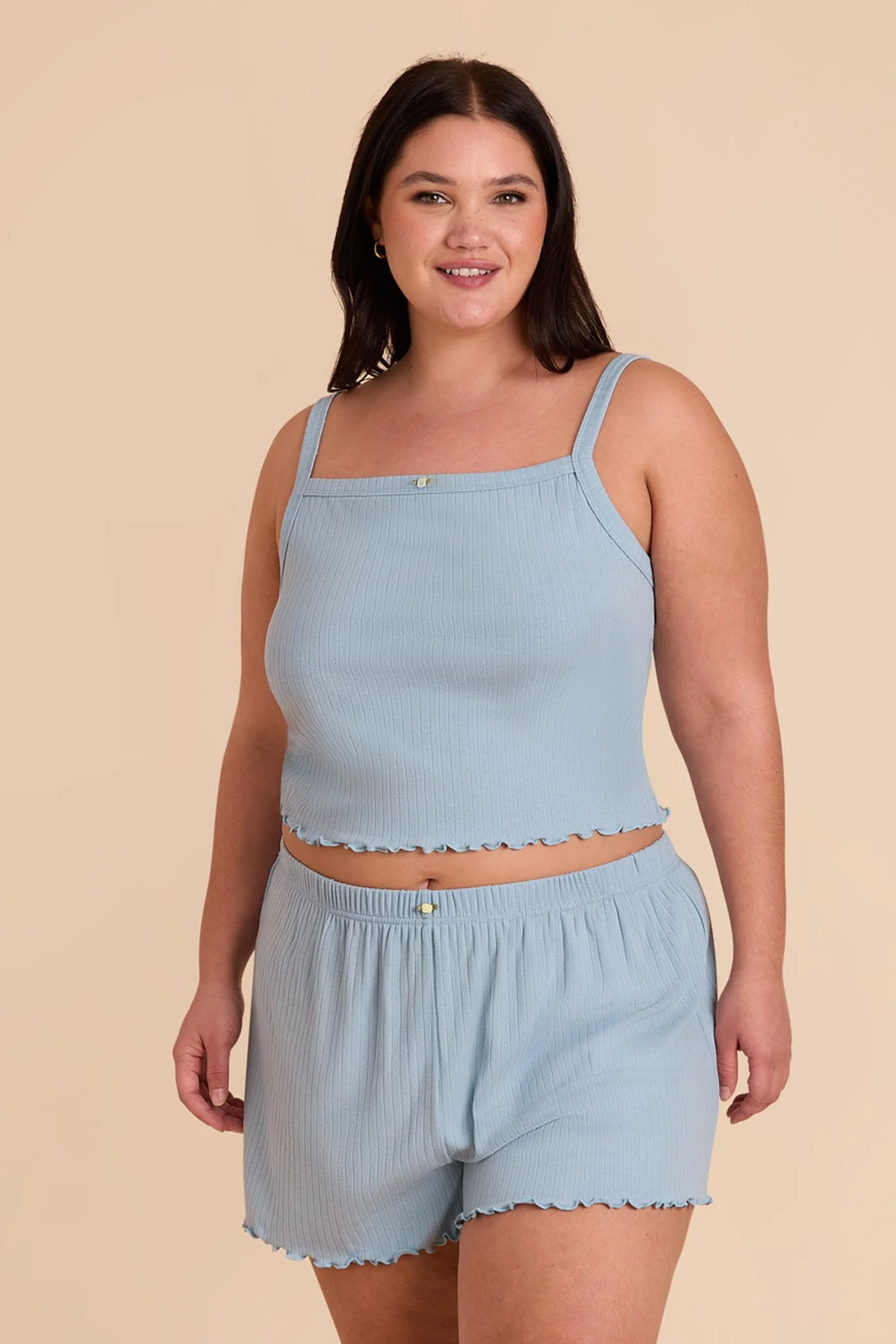 Sunday Pointelle Pajama Set - Mist Blue - Image 2