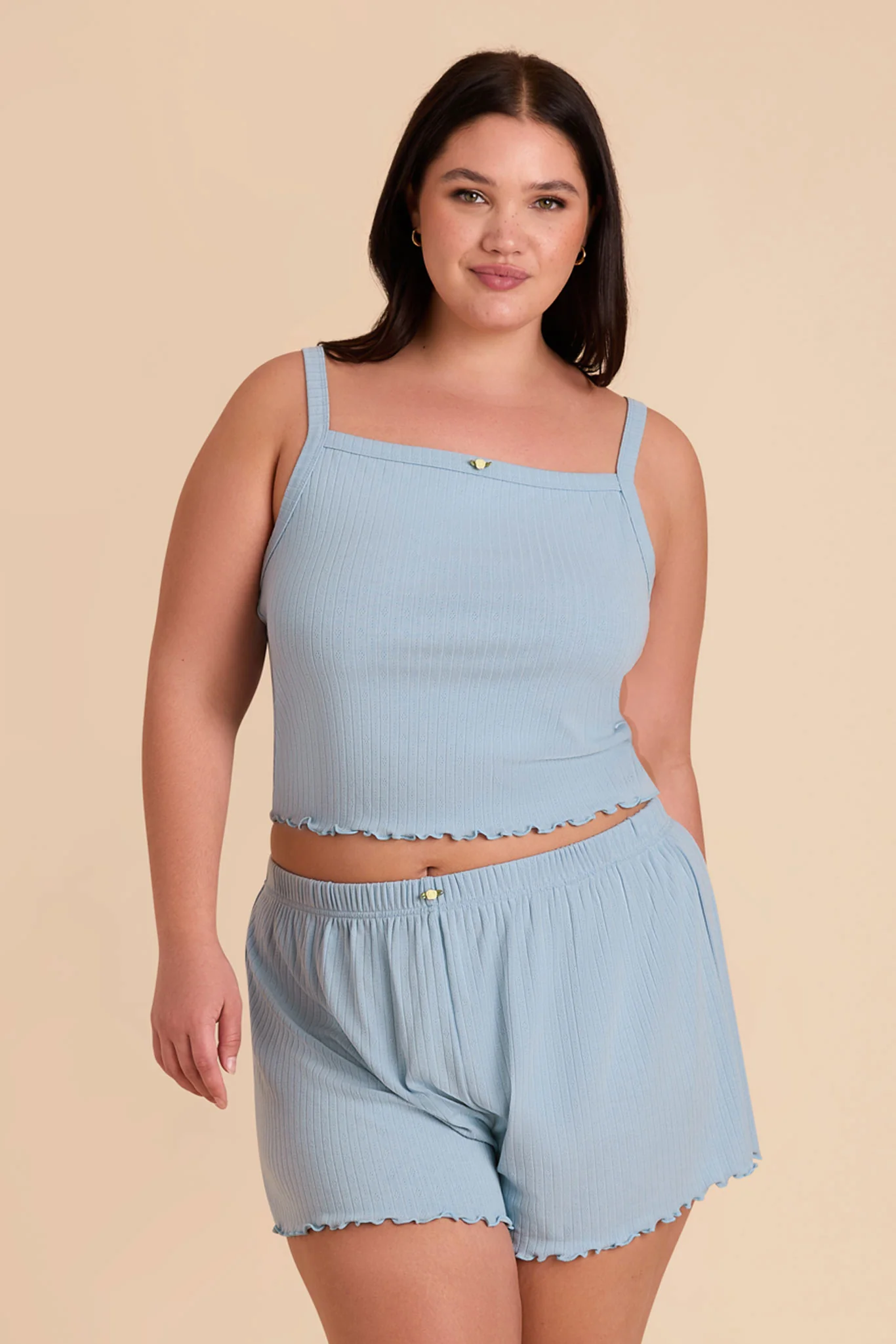 Sunday Pointelle Pajama Set - Mist Blue - Image 9