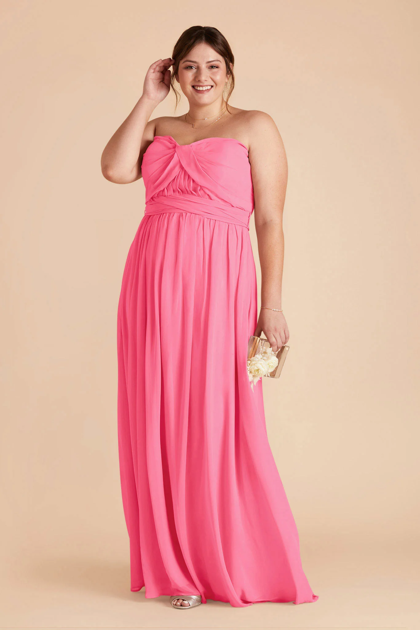 Swatch - Chiffon in Bon Bon Pink - Image 4