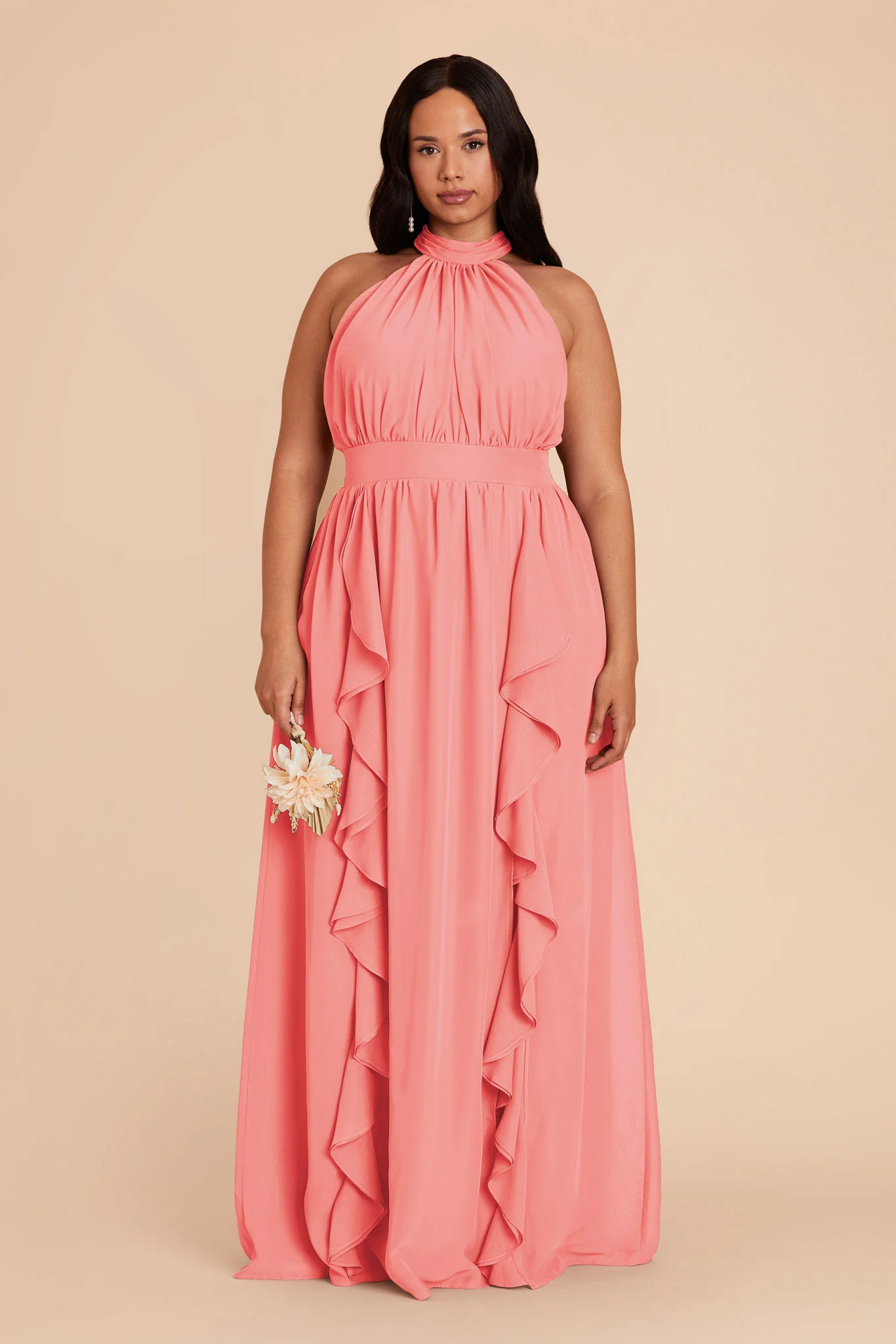 Swatch - Chiffon in Coral Pink - Image 2