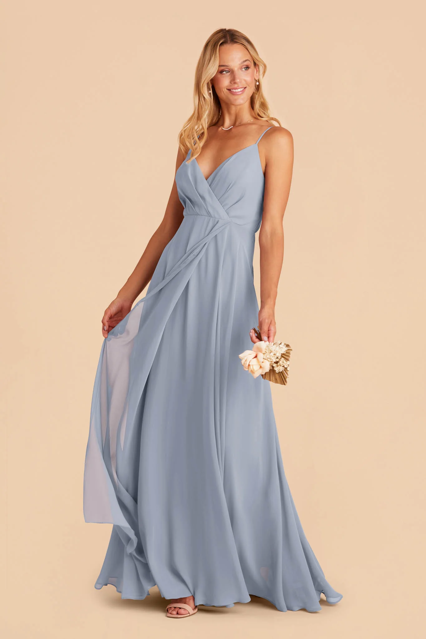 Swatch - Chiffon in Dusty Blue - Image 3